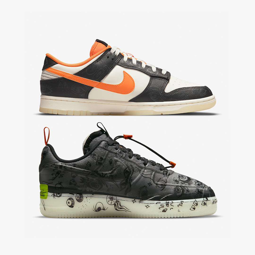 Nike SB Dunk Low Pro Premium Mummy, Nike Air Force 1 '07 PRM Halloween 착용 스타일 - 2