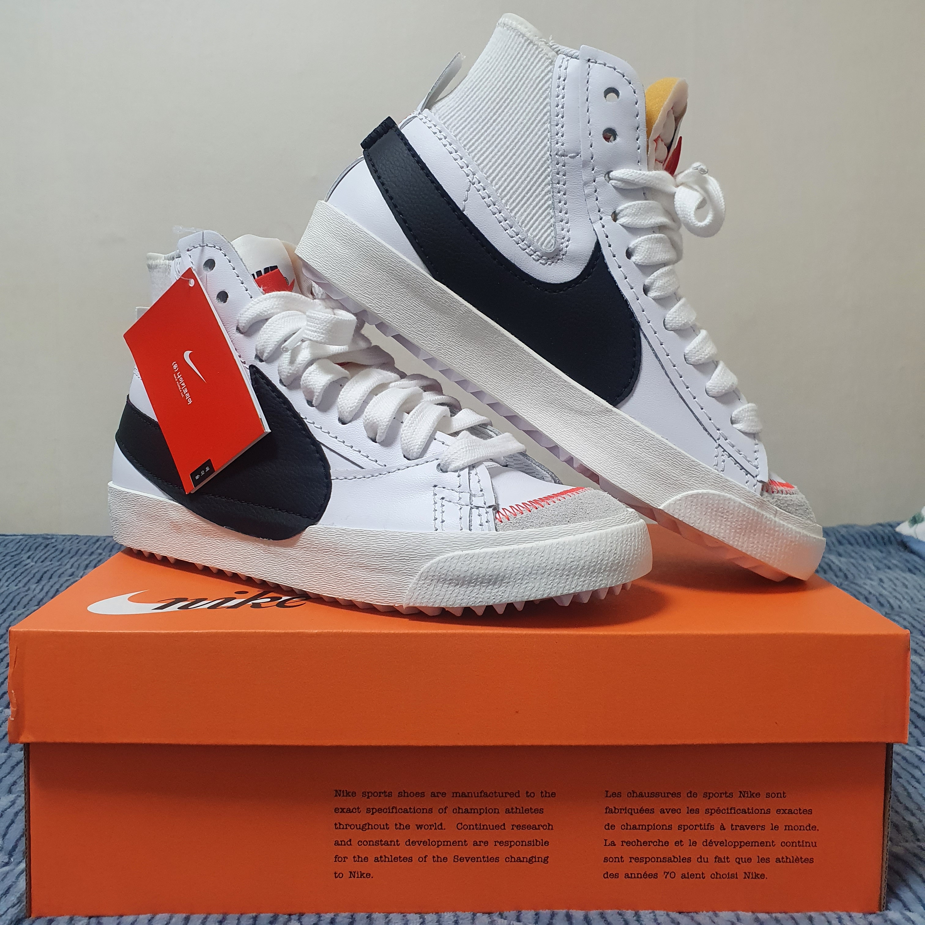 Nike Blazer Mid '77 Jumbo White and Black 착용 스타일