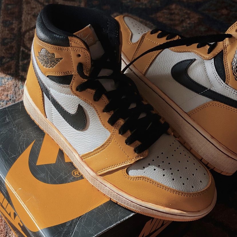 Jordan 1 Retro High OG Pollen, (GS) Jordan 1 Retro High OG Pollen 착용 스타일 - 2