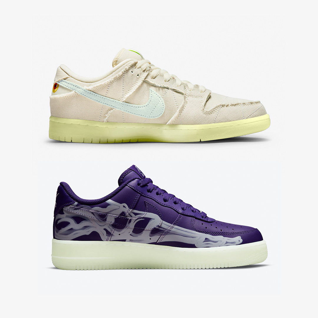 Nike SB Dunk Low Pro Premium Mummy, Nike Air Force 1 '07 PRM Halloween 착용 스타일 - 4