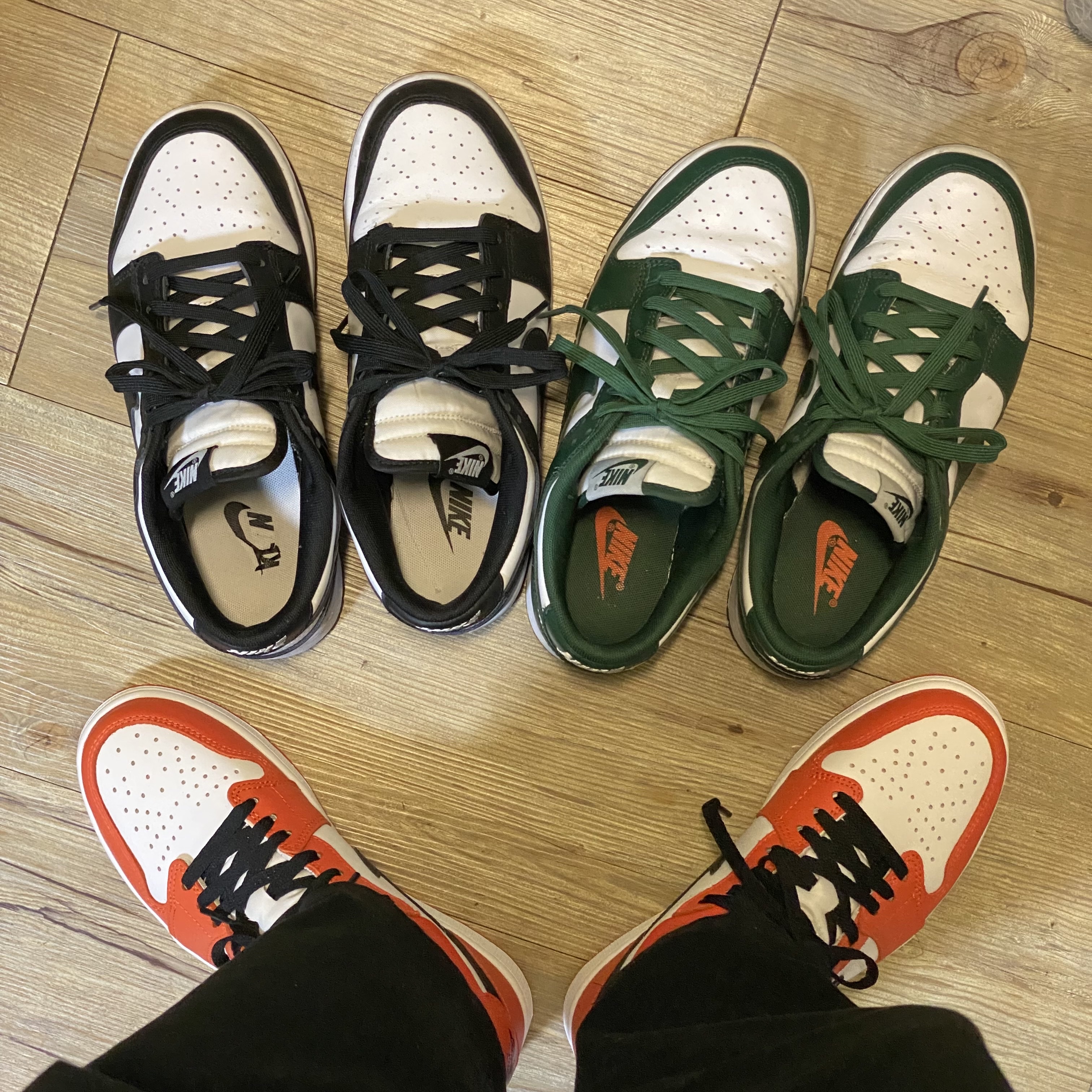 Jordan 1 Low OG Starfish, Nike Dunk Low Retro Varsity Green 착용 스타일