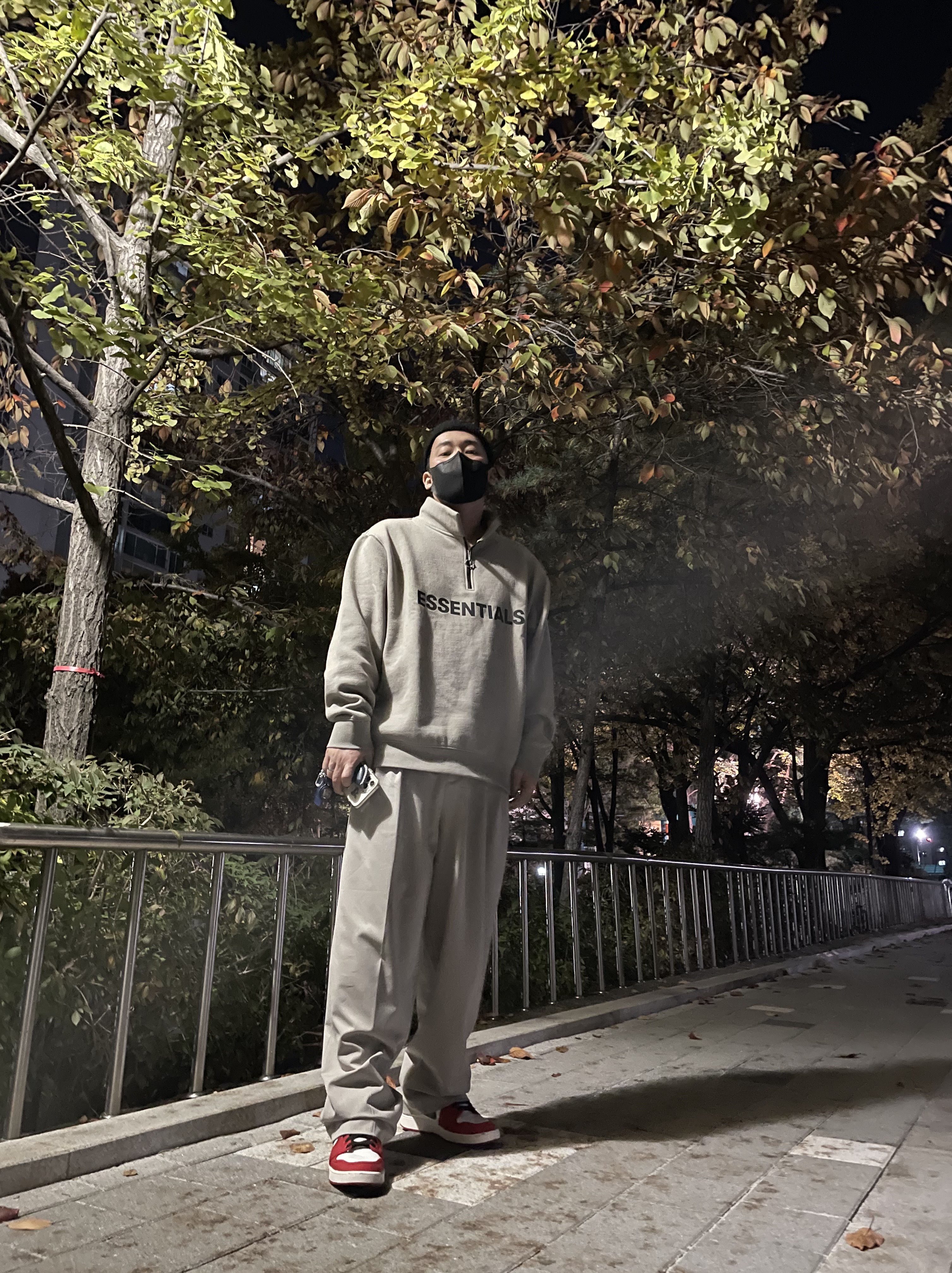 Essentials Half-Zip Pullover Moss - 20FW, Jordan 1 KO Chicago 2021 착용 스타일 - 2