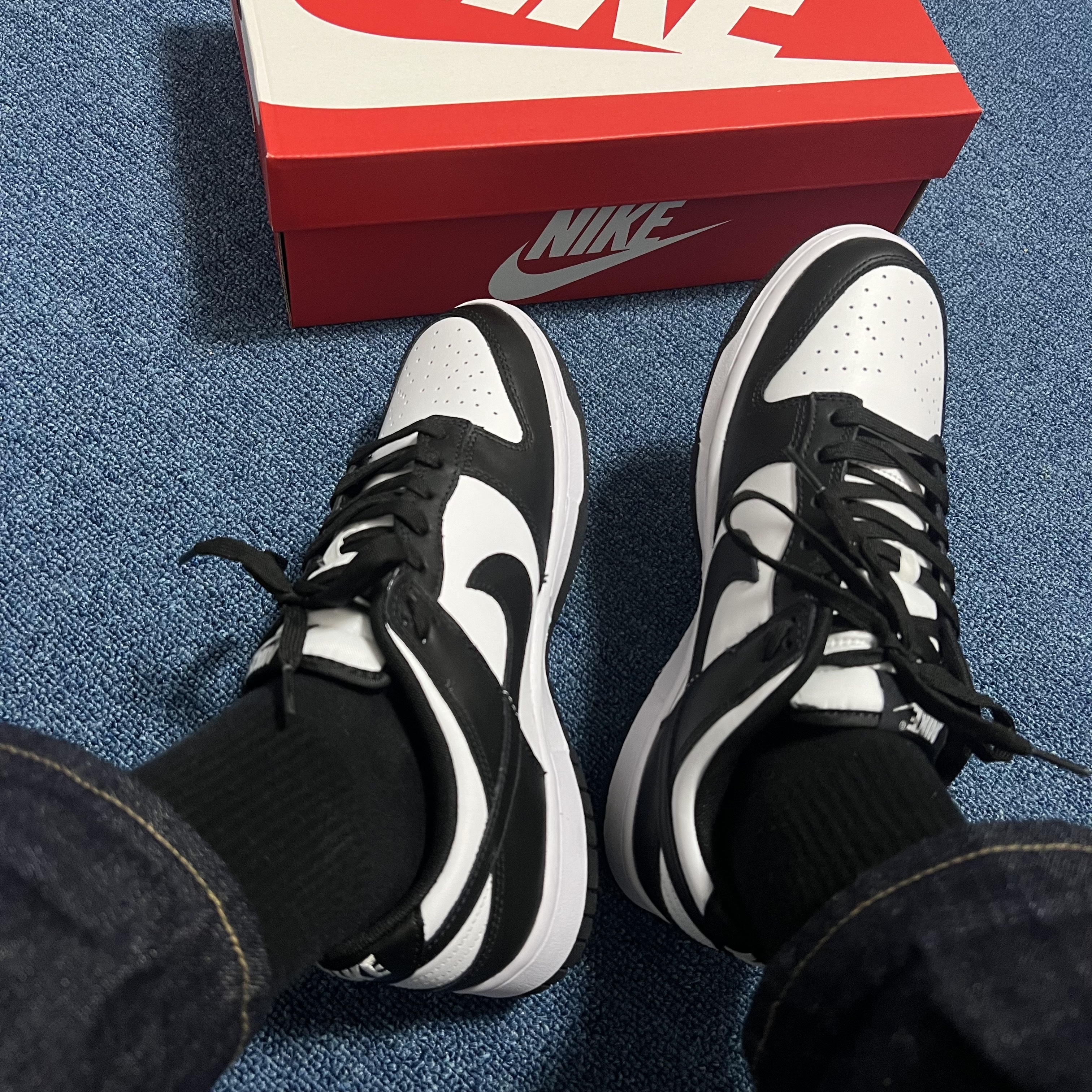 Nike Dunk Low Retro Black, (GS) Nike Dunk Low Black 착용 스타일