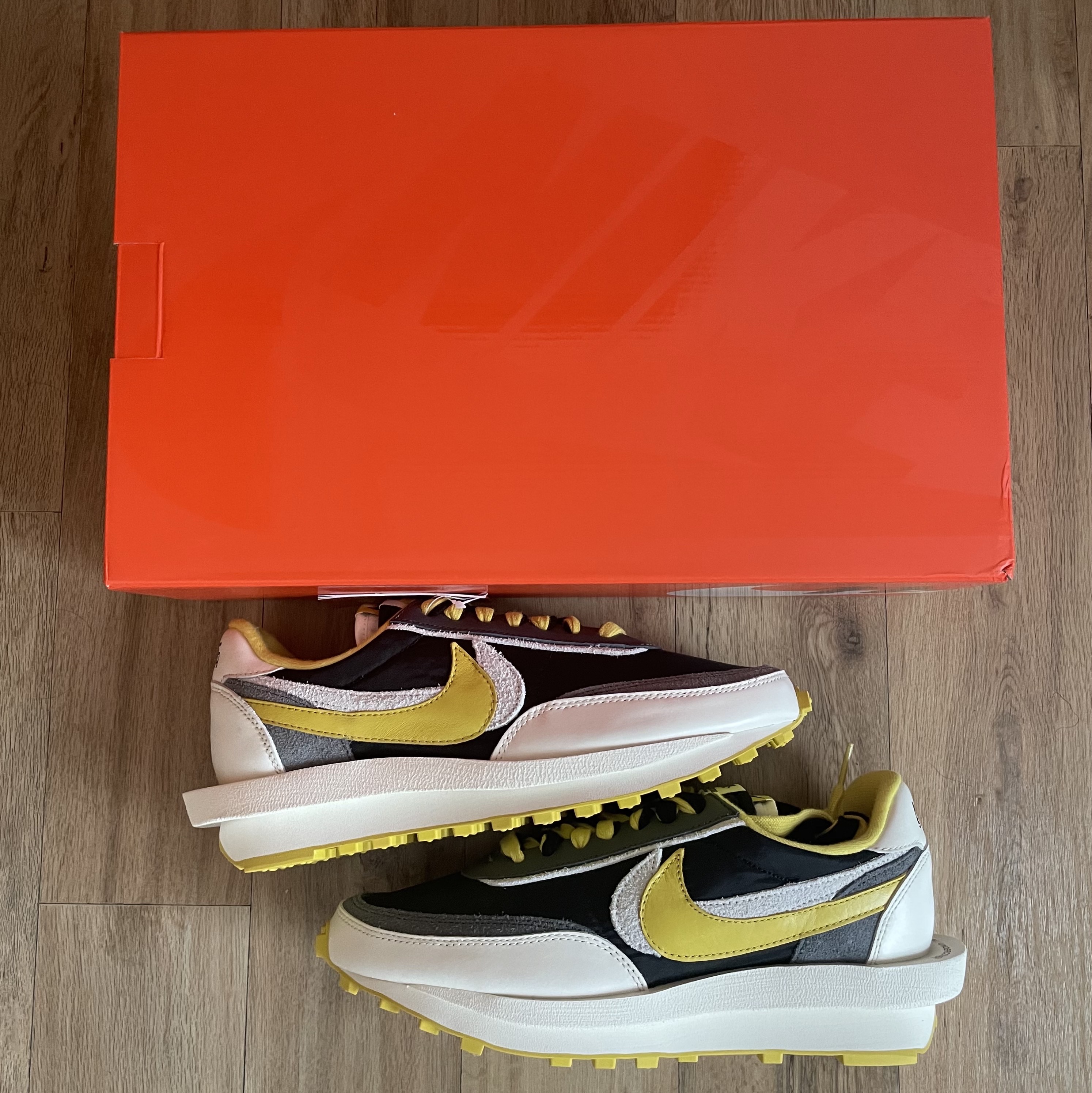 Nike x Sacai x Undercover LDWaffle Black Bright Citron 착용 스타일 - 1