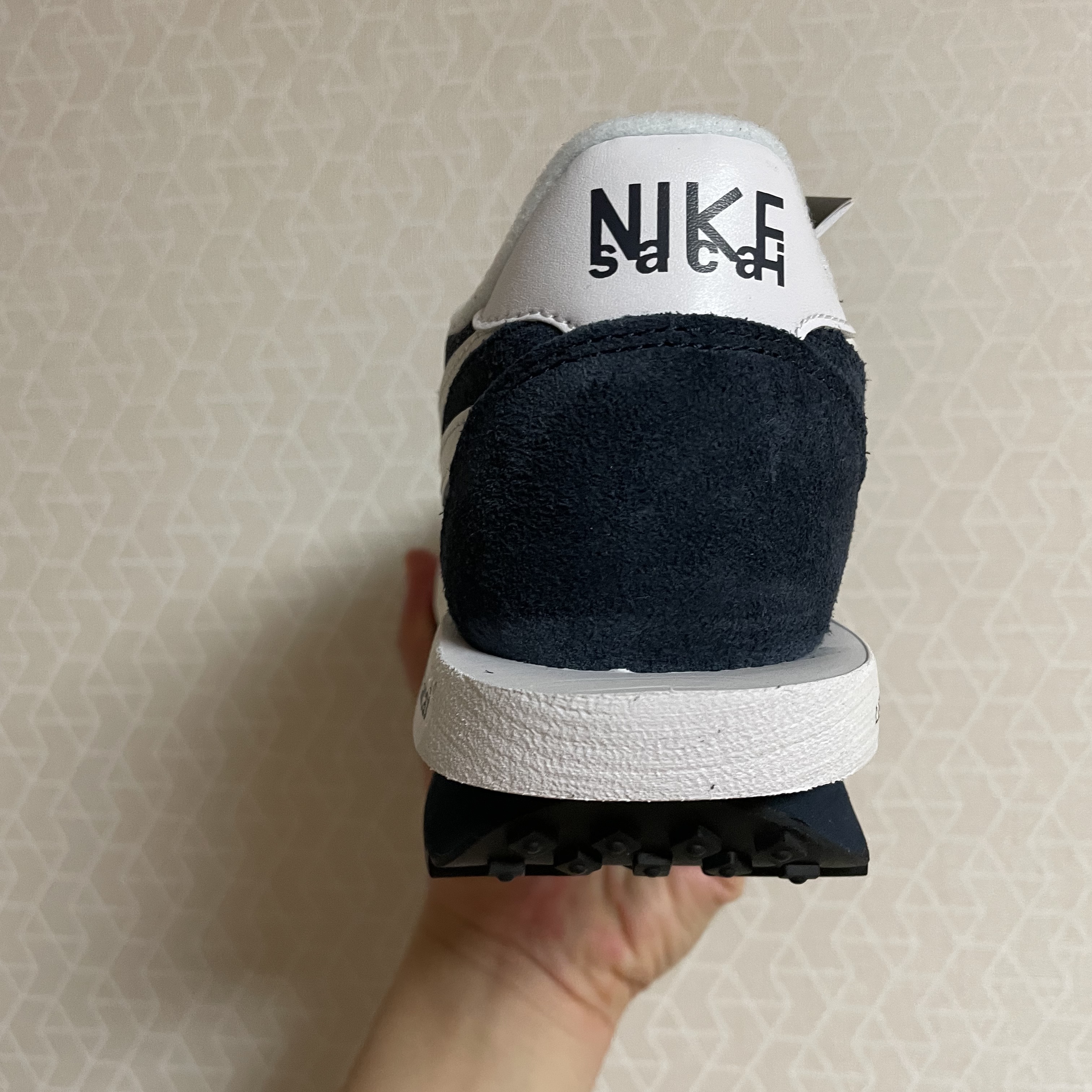 Nike x Sacai x Fragment LDWaffle Blackened Blue 착용 스타일 - 5