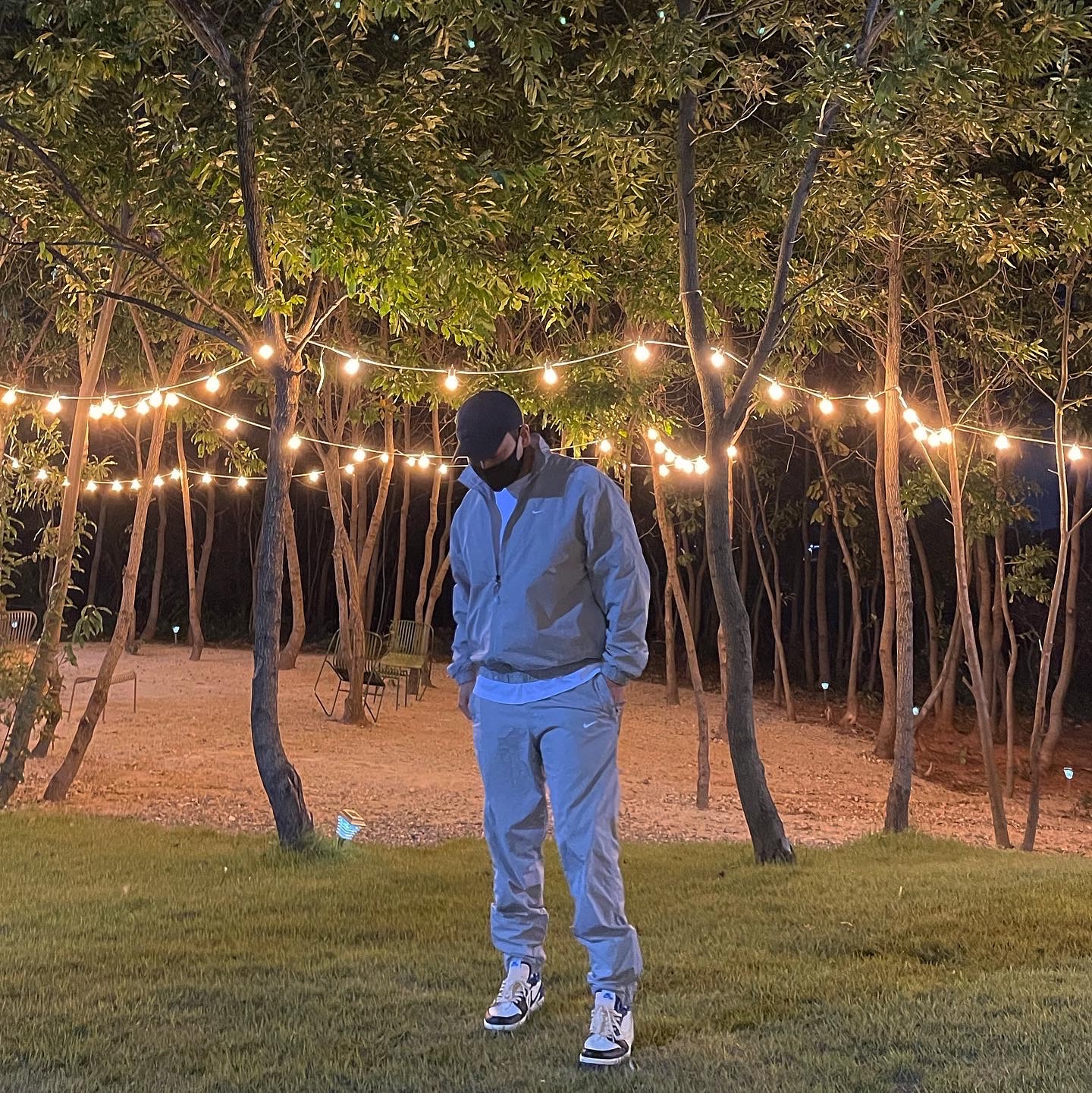 Nike M NRG Track Pants Light Smoke Grey, Nike M NRG Track Jacket Light Smoke Grey 착용 스타일 - 1