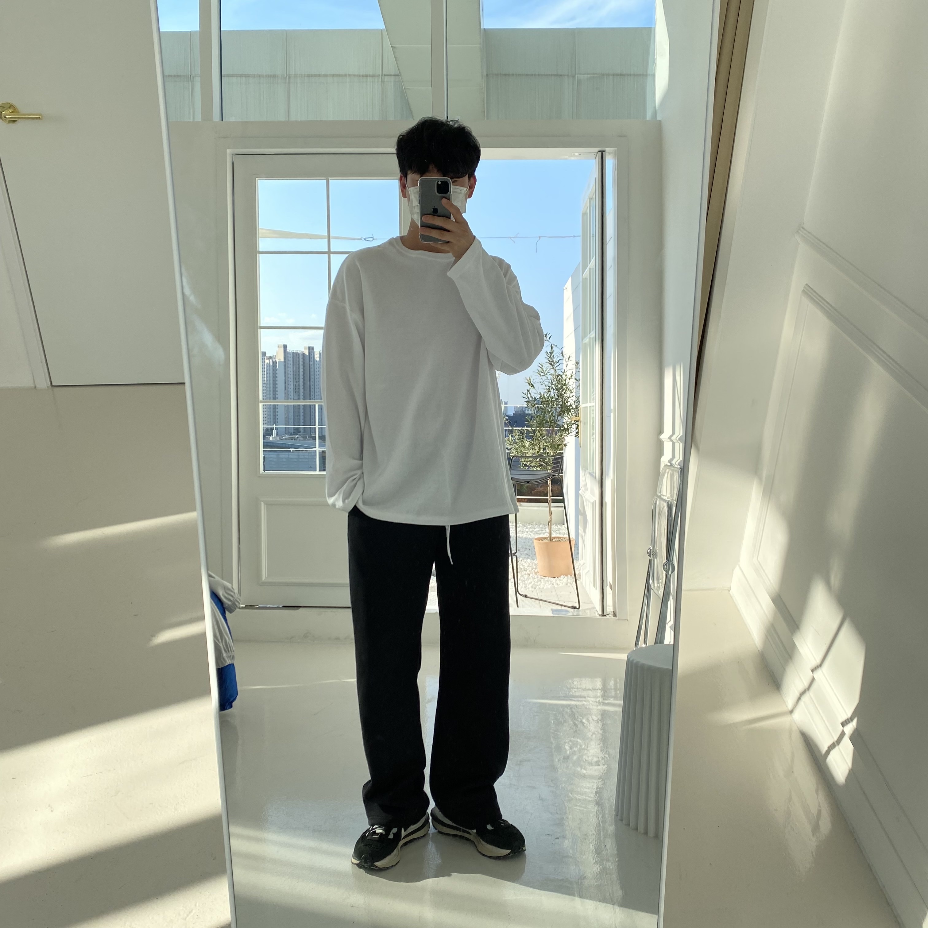 Nike x Sacai VaporWaffle Black White 착용 스타일