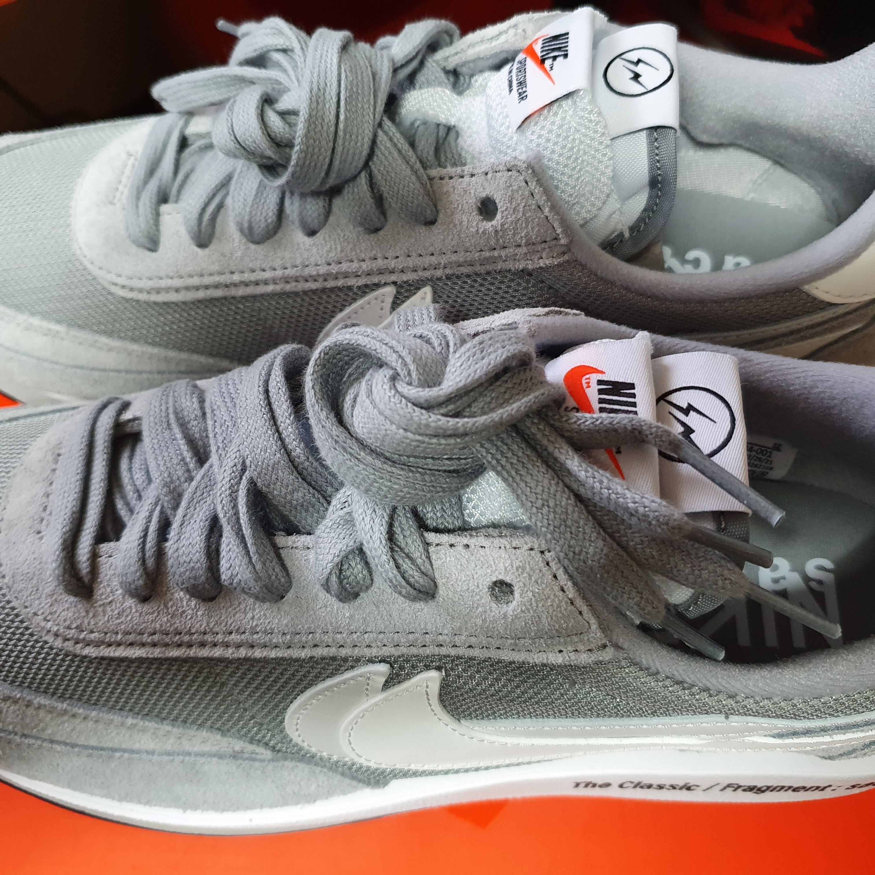 Nike x Sacai x Fragment LDWaffle Light Smoke Grey 착용 스타일
