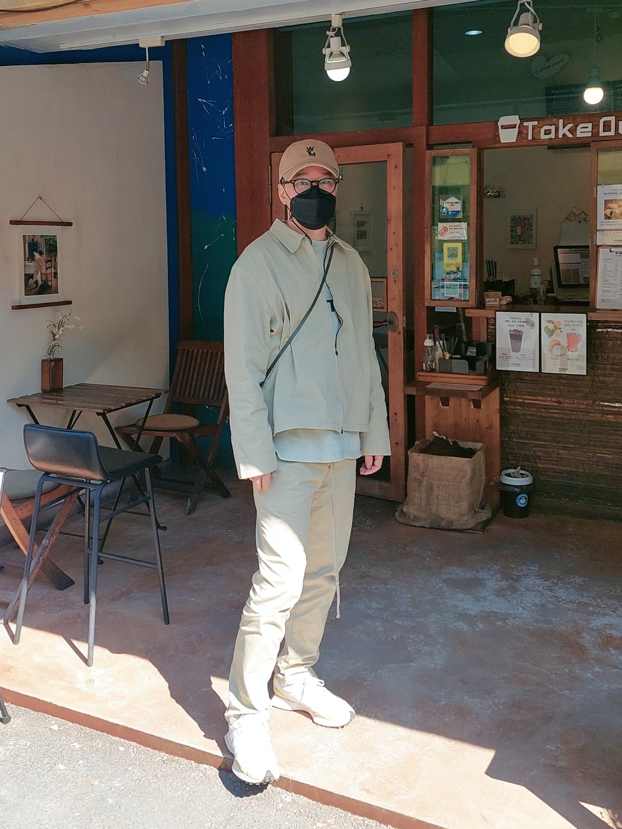 Essentials Twill Jacket Khaki - 21SS, Essentials Twill Pants Khaki - 21SS 착용 스타일