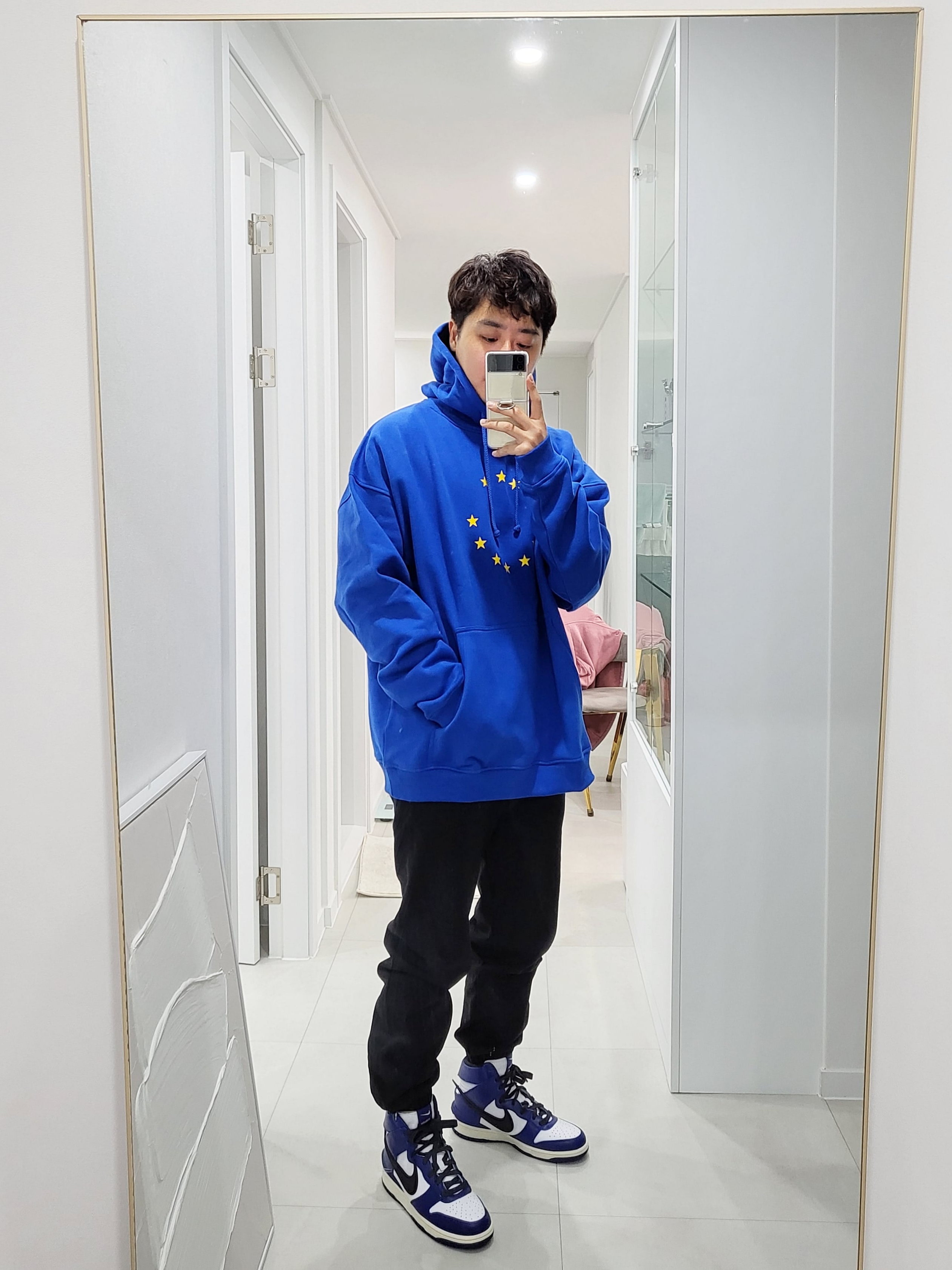 Nike x Ambush Dunk High Deep Royal Blue 착용 스타일