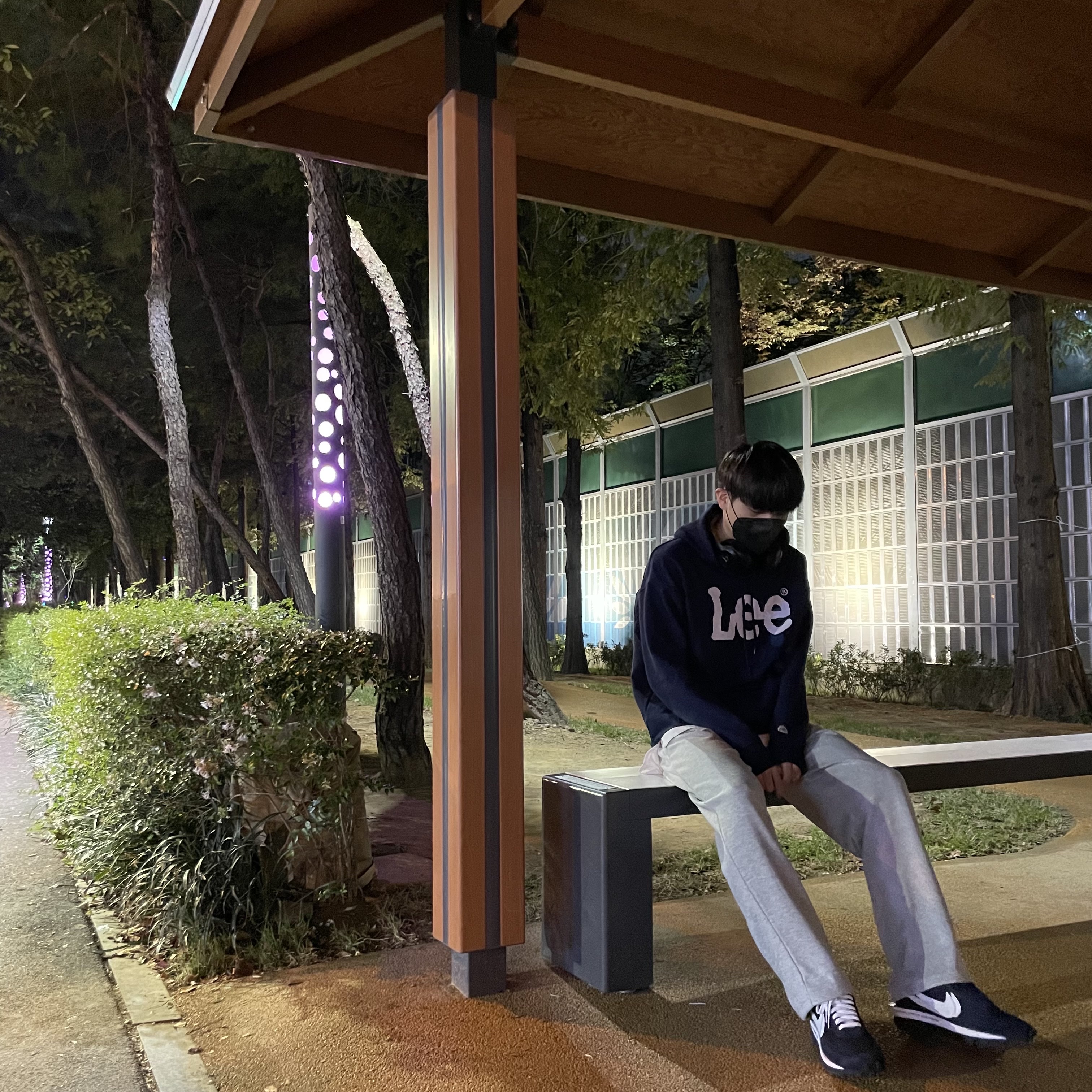 Nike x Sacai x Fragment LDWaffle Blackened Blue 착용 스타일