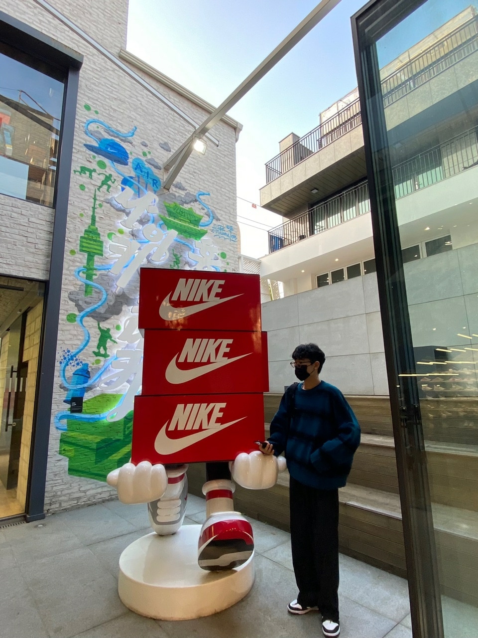 Nike Dunk Low Retro Black 착용 스타일