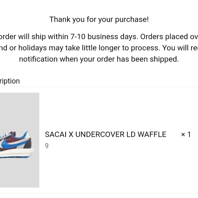 Nike x Sacai x Undercover LDWaffle Night Maroon Team Royal 착용 스타일