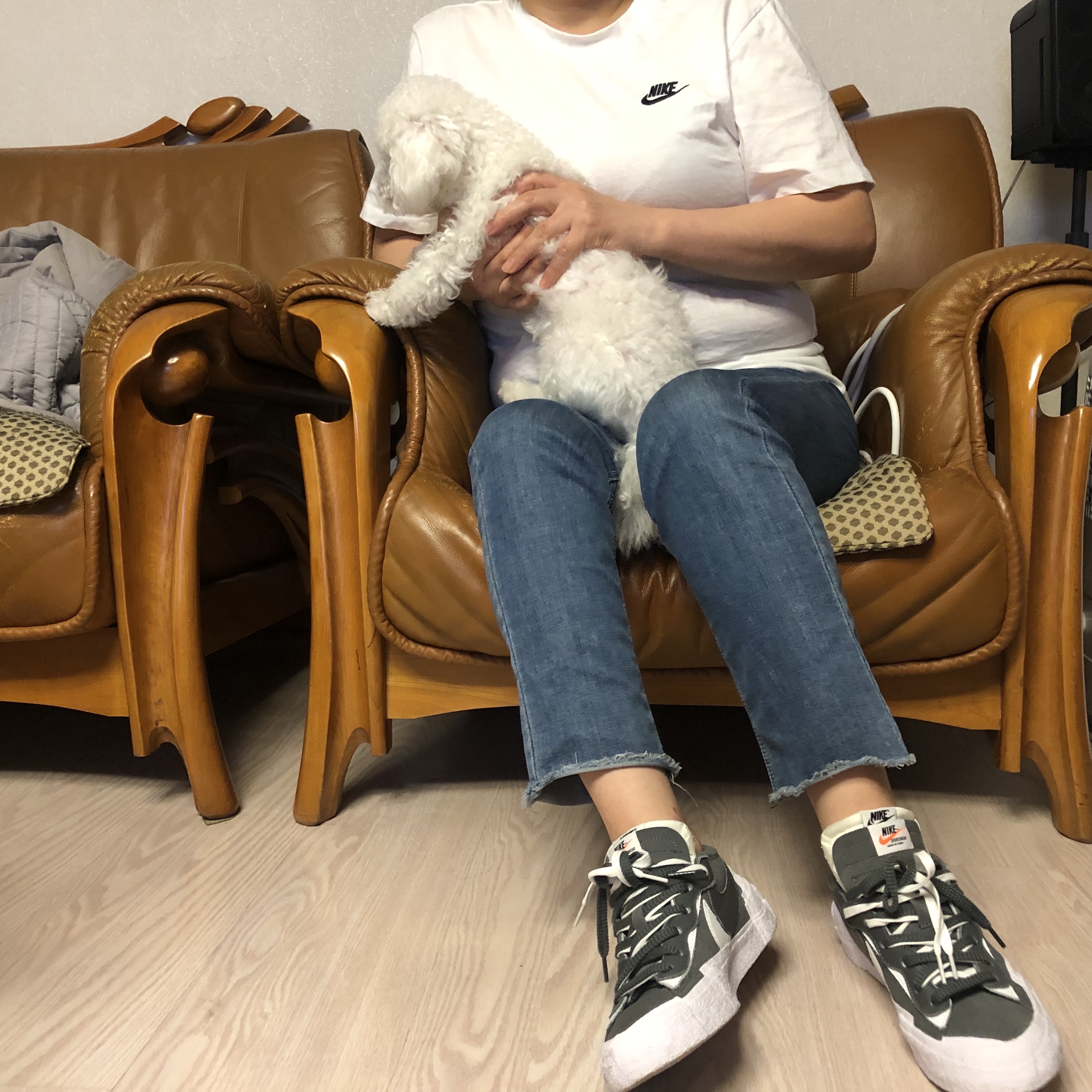 Nike x Sacai Blazer Low Iron Grey 착용 스타일