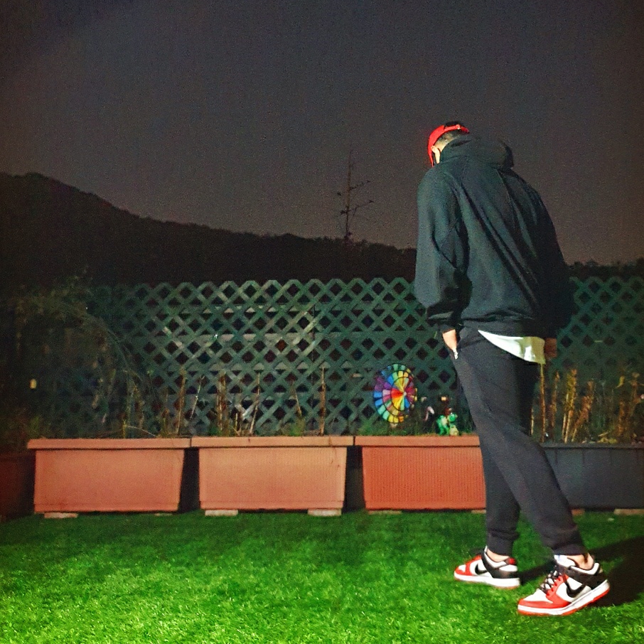 Nike x NBA Dunk Low Retro EMB Black and Chile Red 착용 스타일 - 2