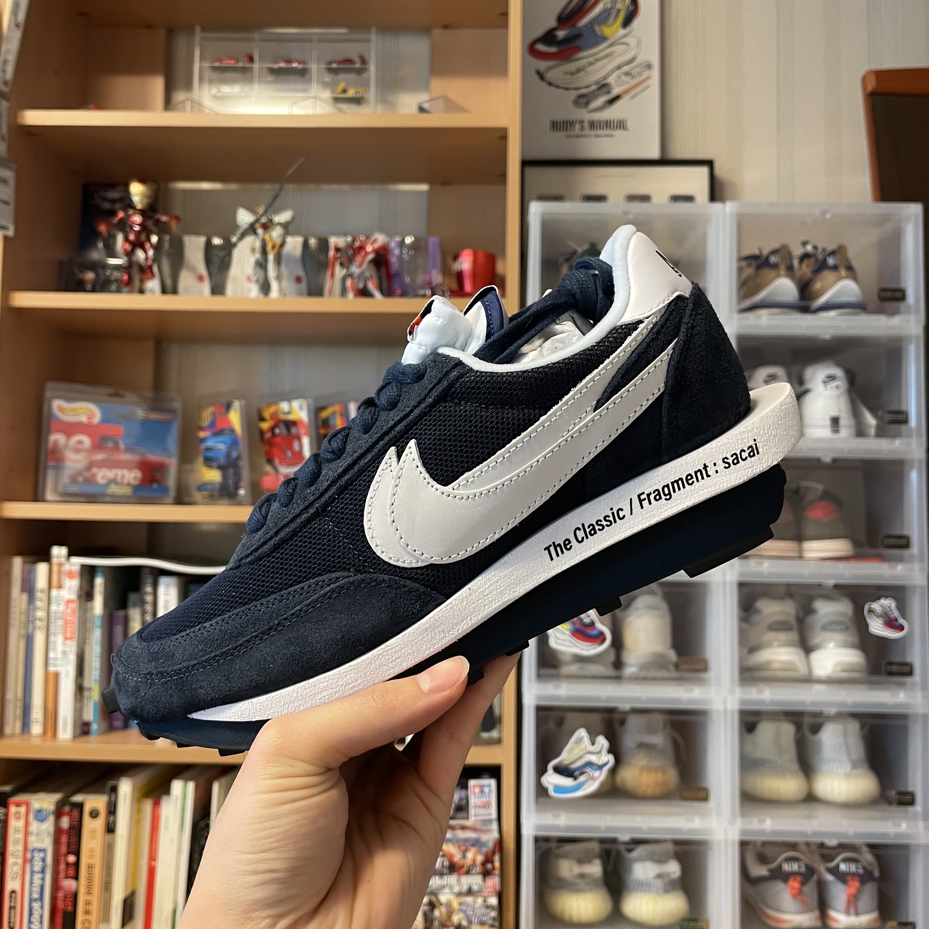 Nike x Sacai x Fragment LDWaffle Blackened Blue 착용 스타일