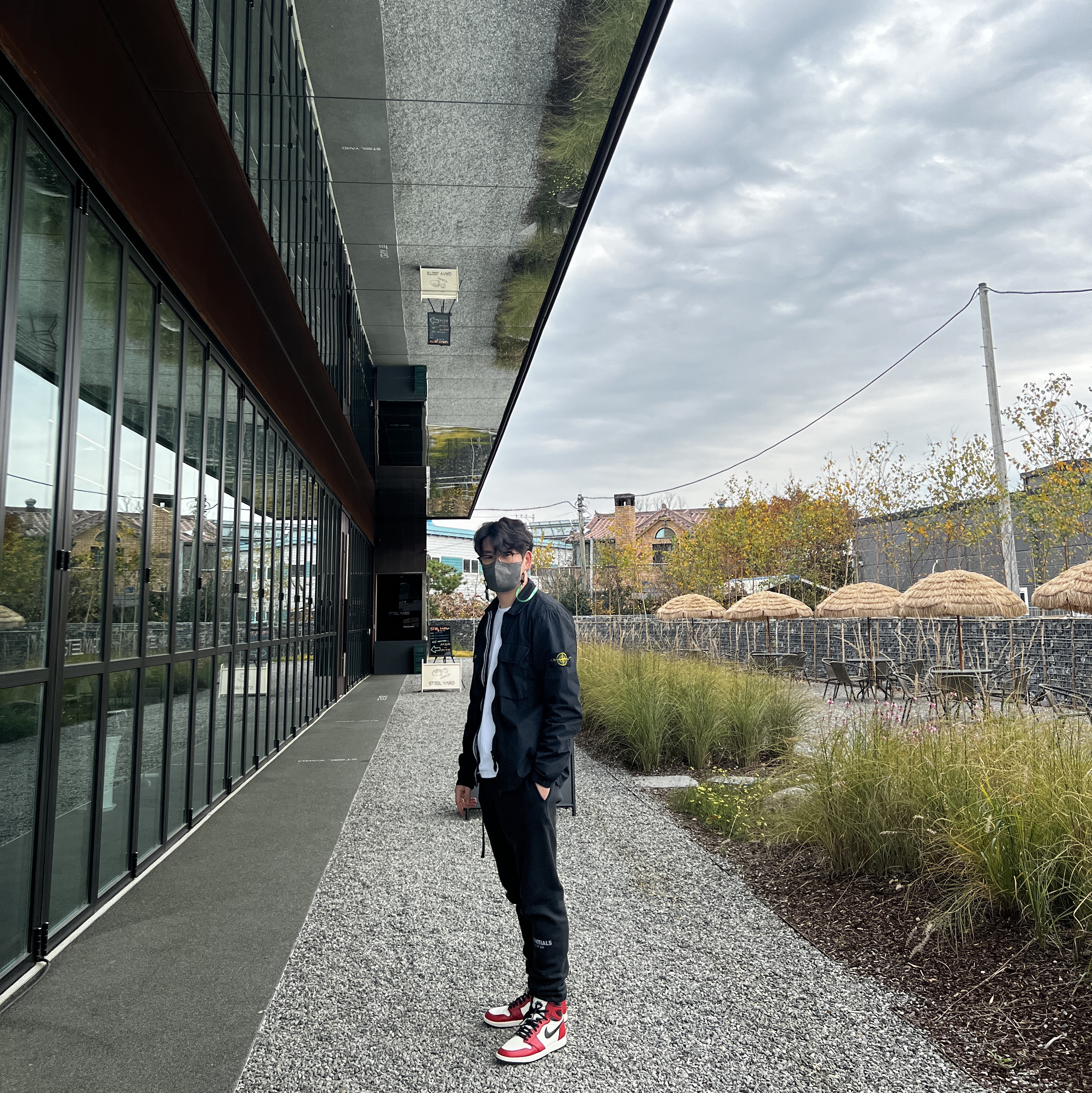 Stone Island 113WN T.CO+OLD Overshirt Black - 21FW, Jordan 1 Retro High OG Defiant SB LA to Chicago 착용 스타일 - 2