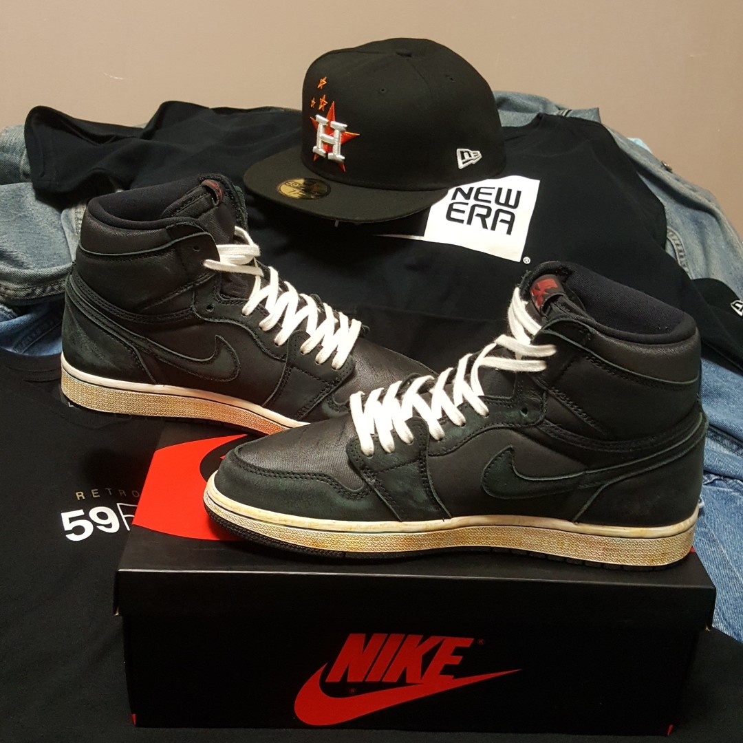 Jordan 1 Retro High OG Black Gym Red Black 착용 스타일 - 4