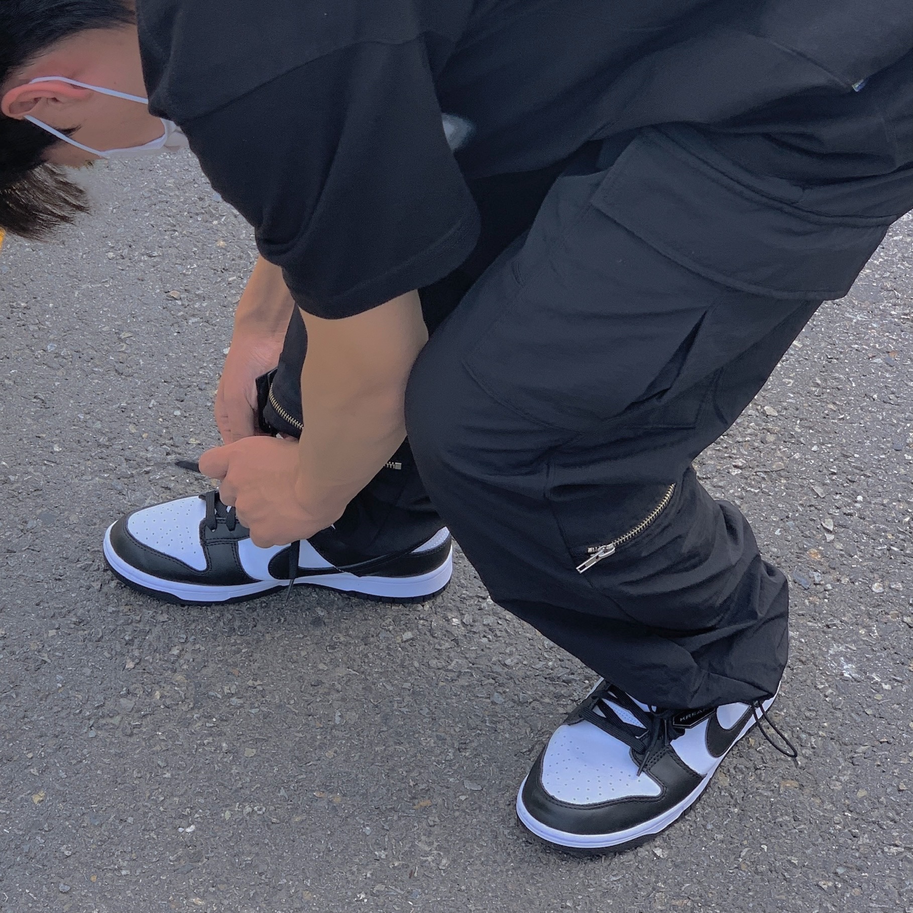 Nike Dunk Low Retro Black 착용 스타일