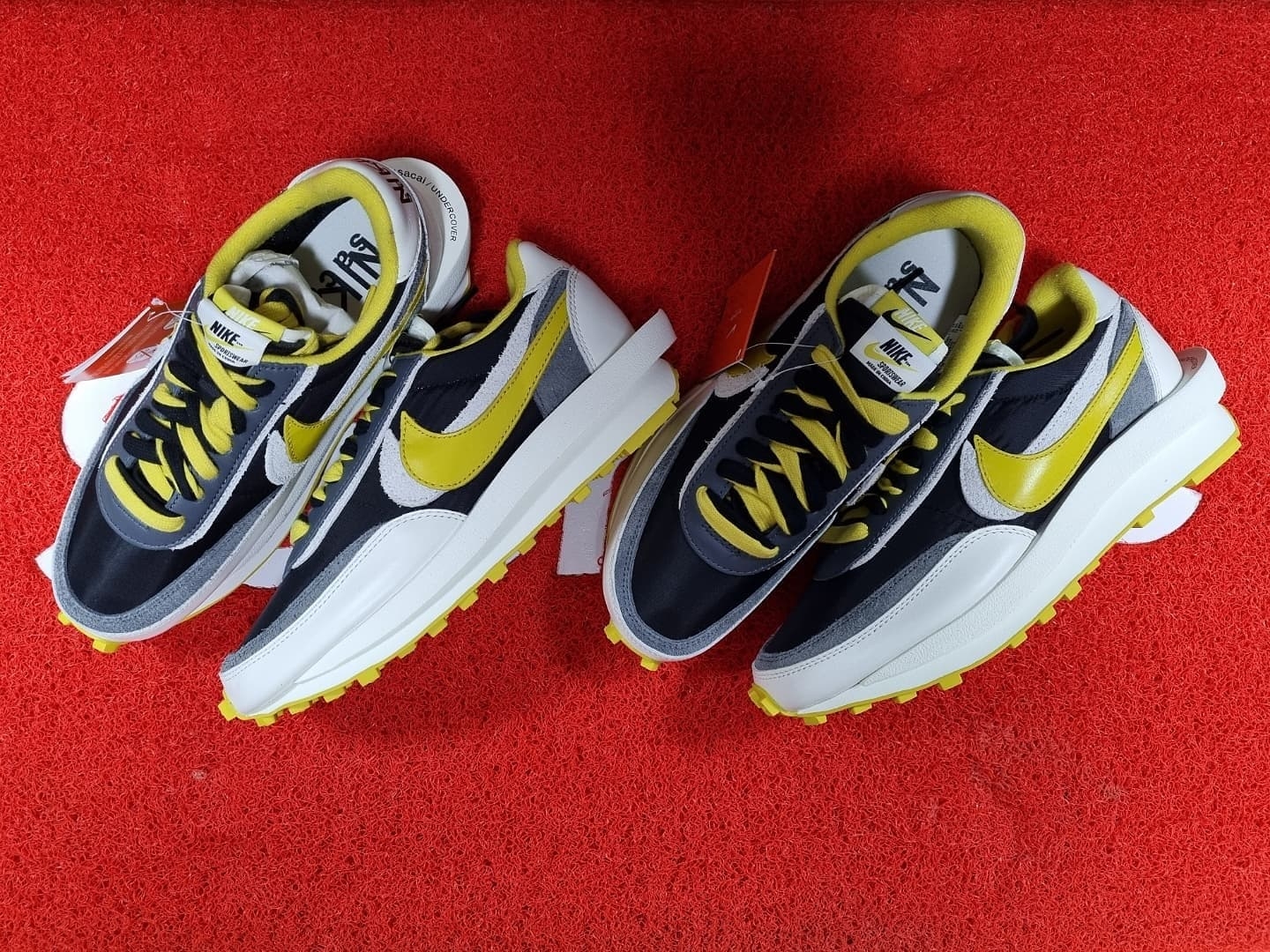 Nike x Sacai x Undercover LDWaffle Black Bright Citron 착용 스타일 - 3