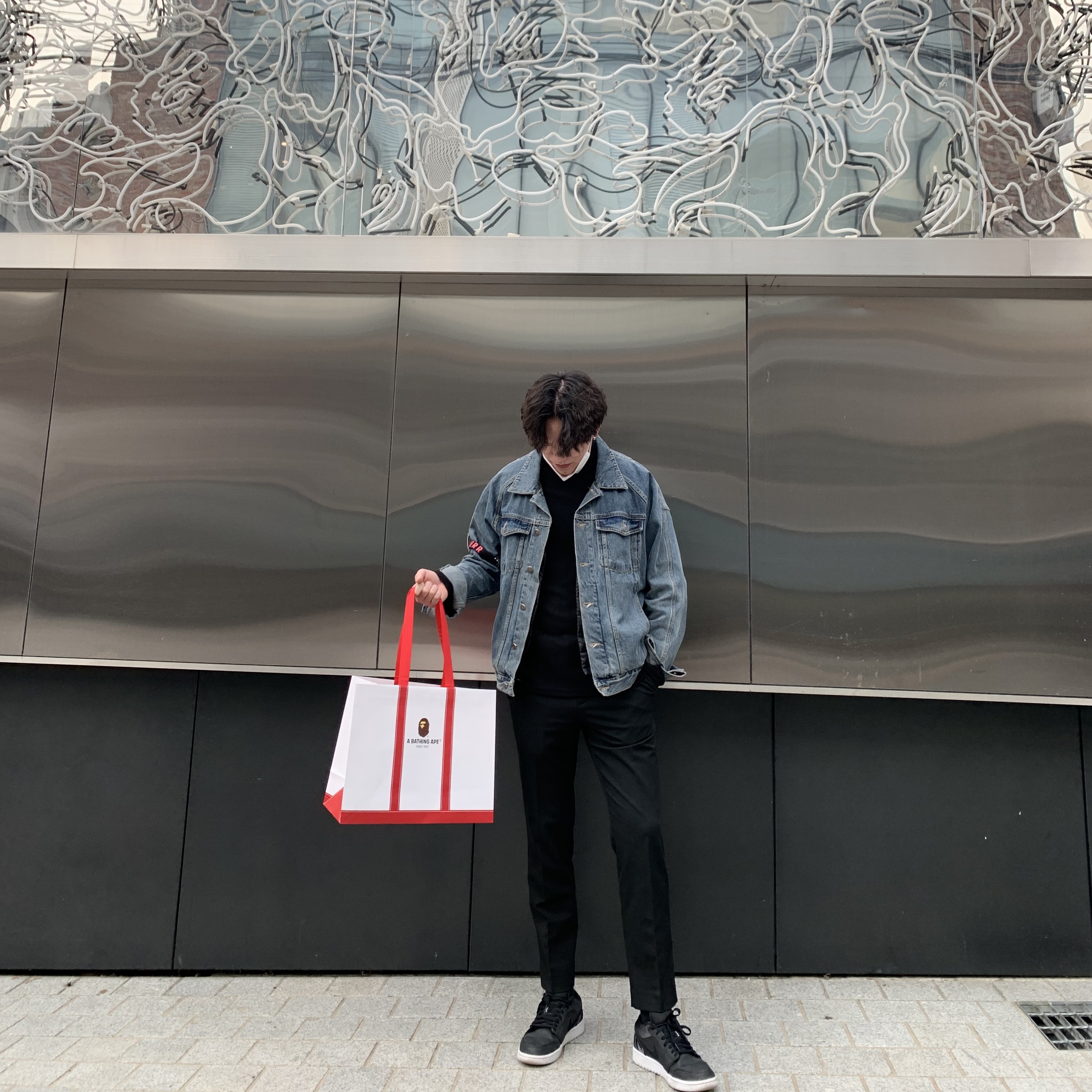 Jordan 1 x Paris Saint-Germain Low Black 착용 스타일