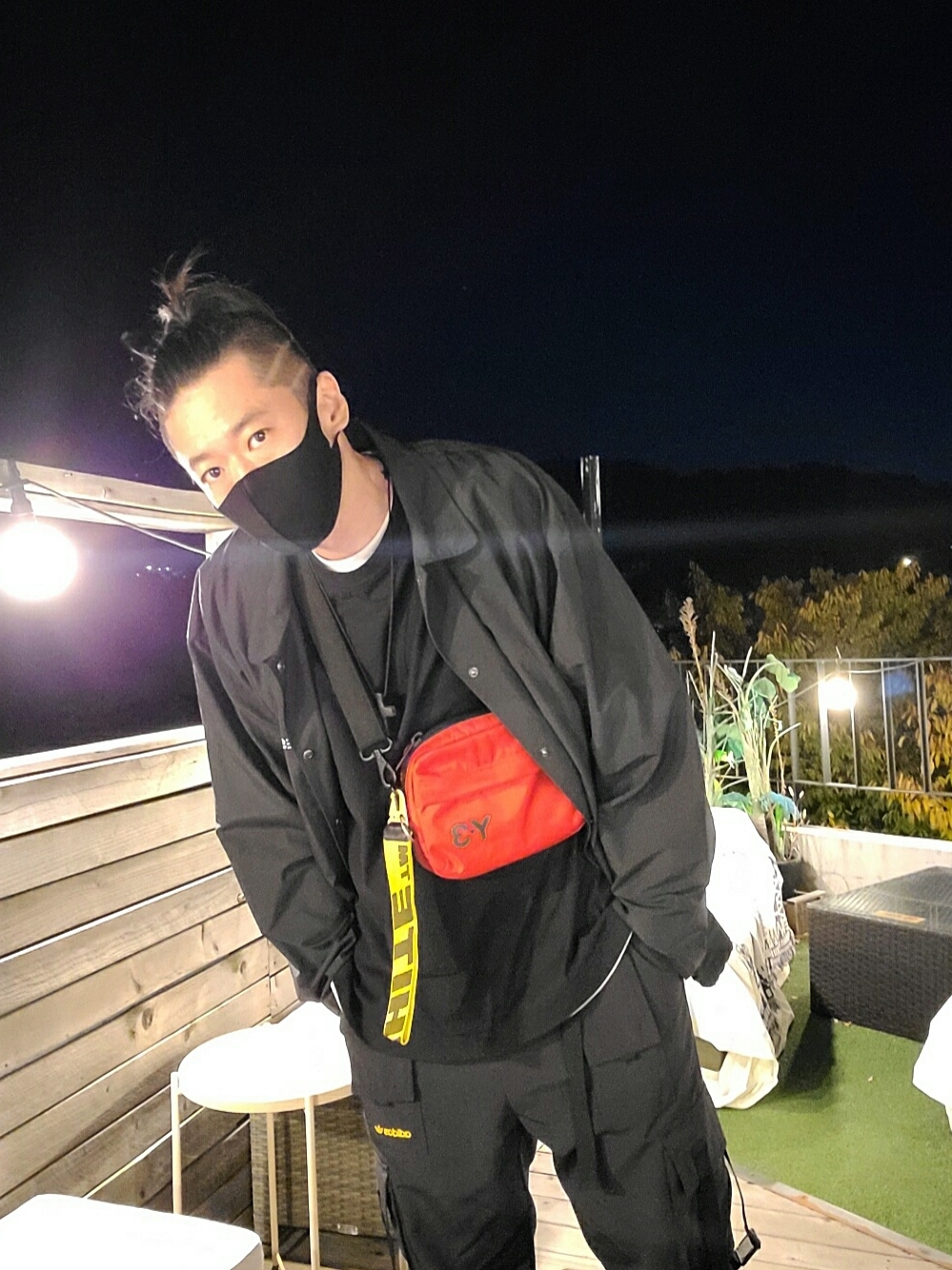 Y-3 Yohji Star Black White 착용 스타일 - 1