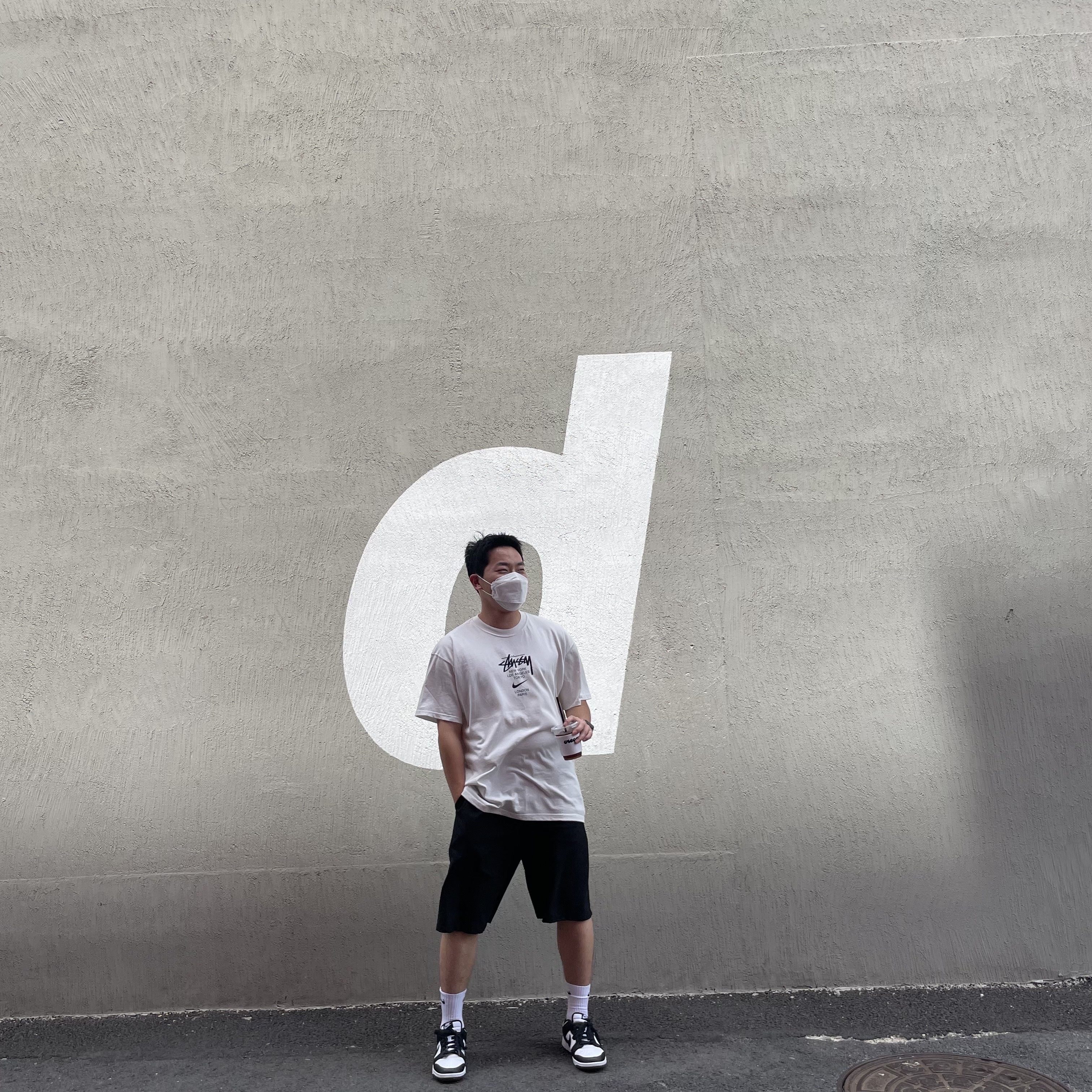 Nike x Stussy WT T-Shirt White - Asia, Nike Dunk Low Retro Black 착용 스타일