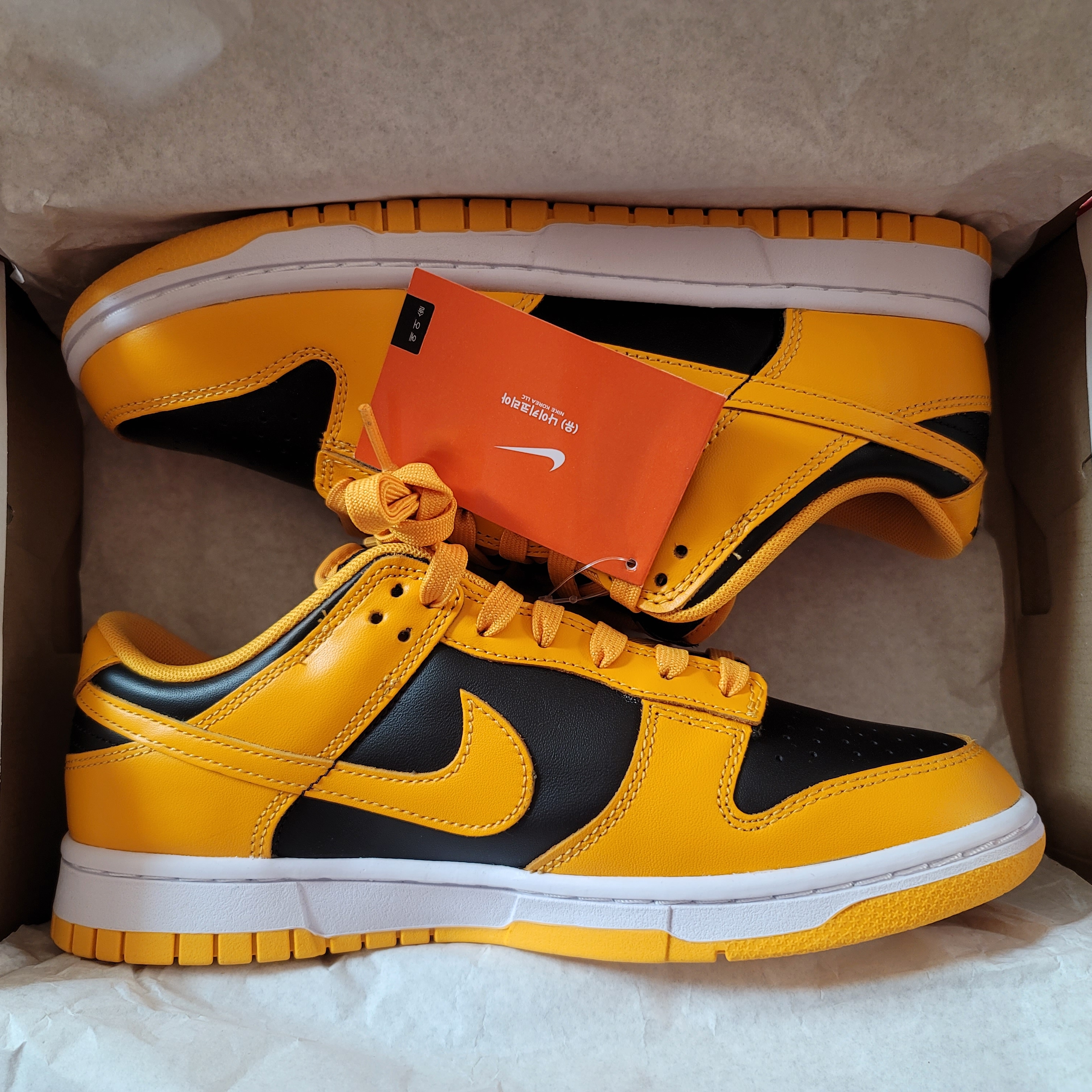Nike Dunk Low Retro Championship Goldenrod 착용 스타일