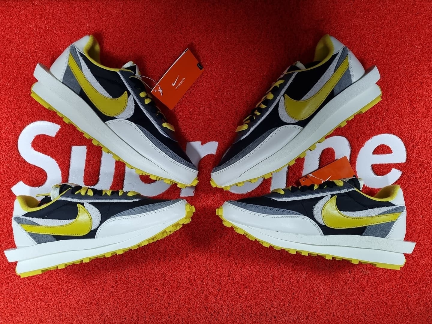 Nike x Sacai x Undercover LDWaffle Black Bright Citron 착용 스타일 - 4