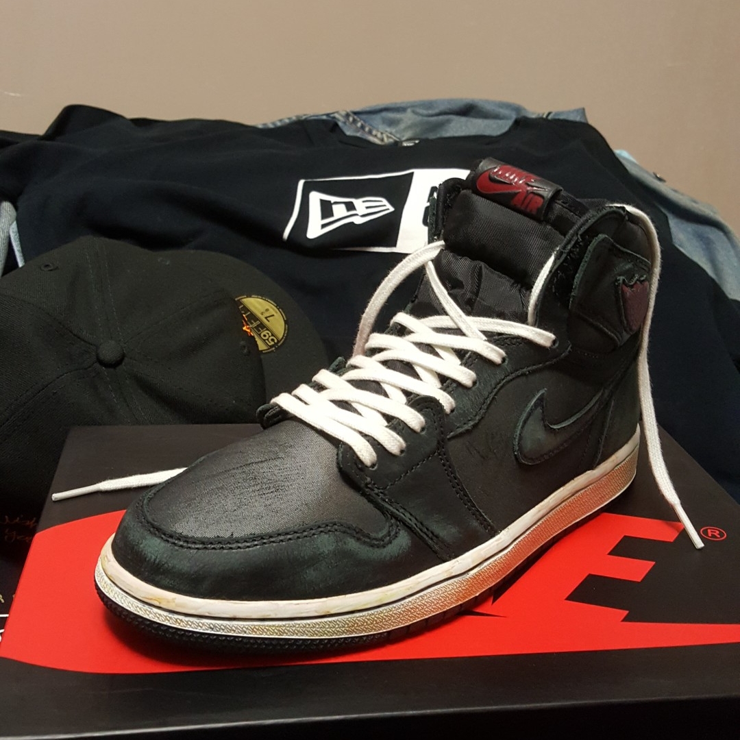 Jordan 1 Retro High OG Black Gym Red Black 착용 스타일 - 2