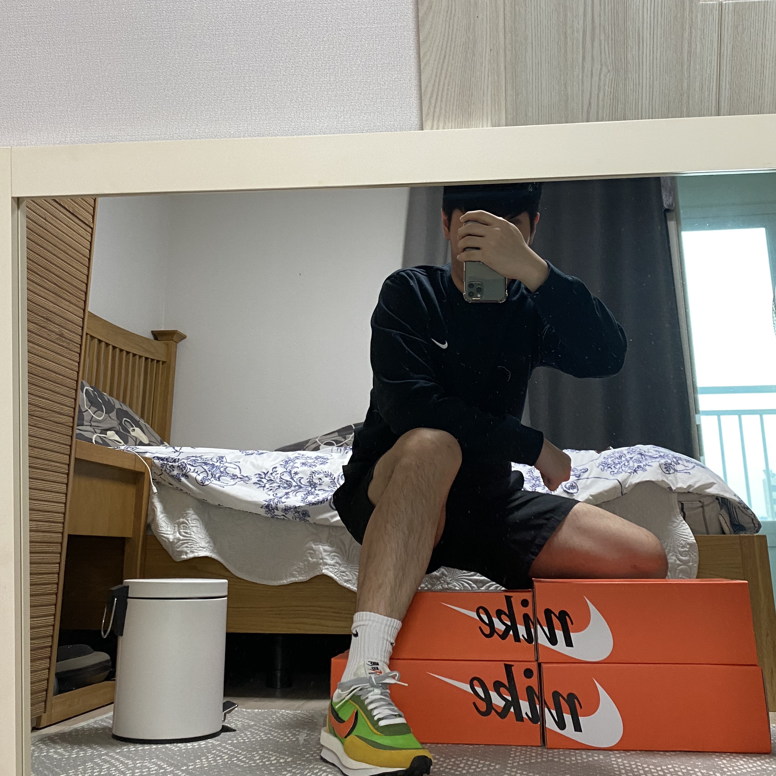 Nike x Sacai LDWaffle Green Multi 착용 스타일
