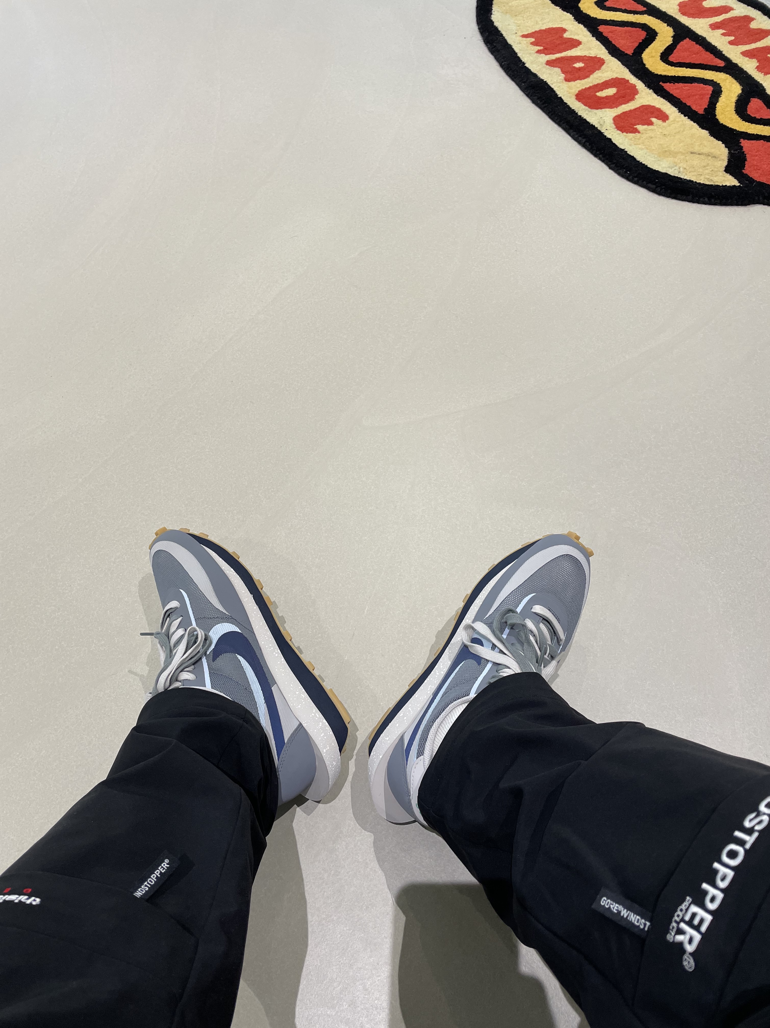 Nike x Sacai x Clot LDWaffle Cool Grey 착용 스타일 - 1