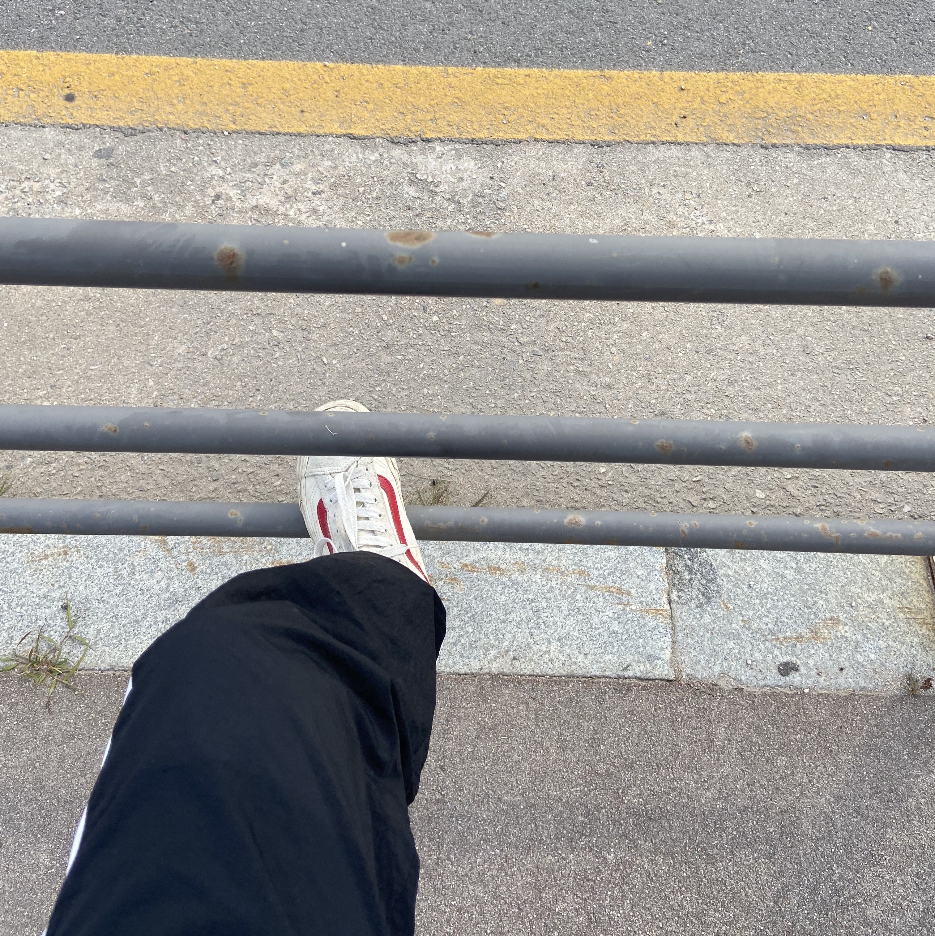 Vans Style 36 Marshmallow Racing Red 착용 스타일