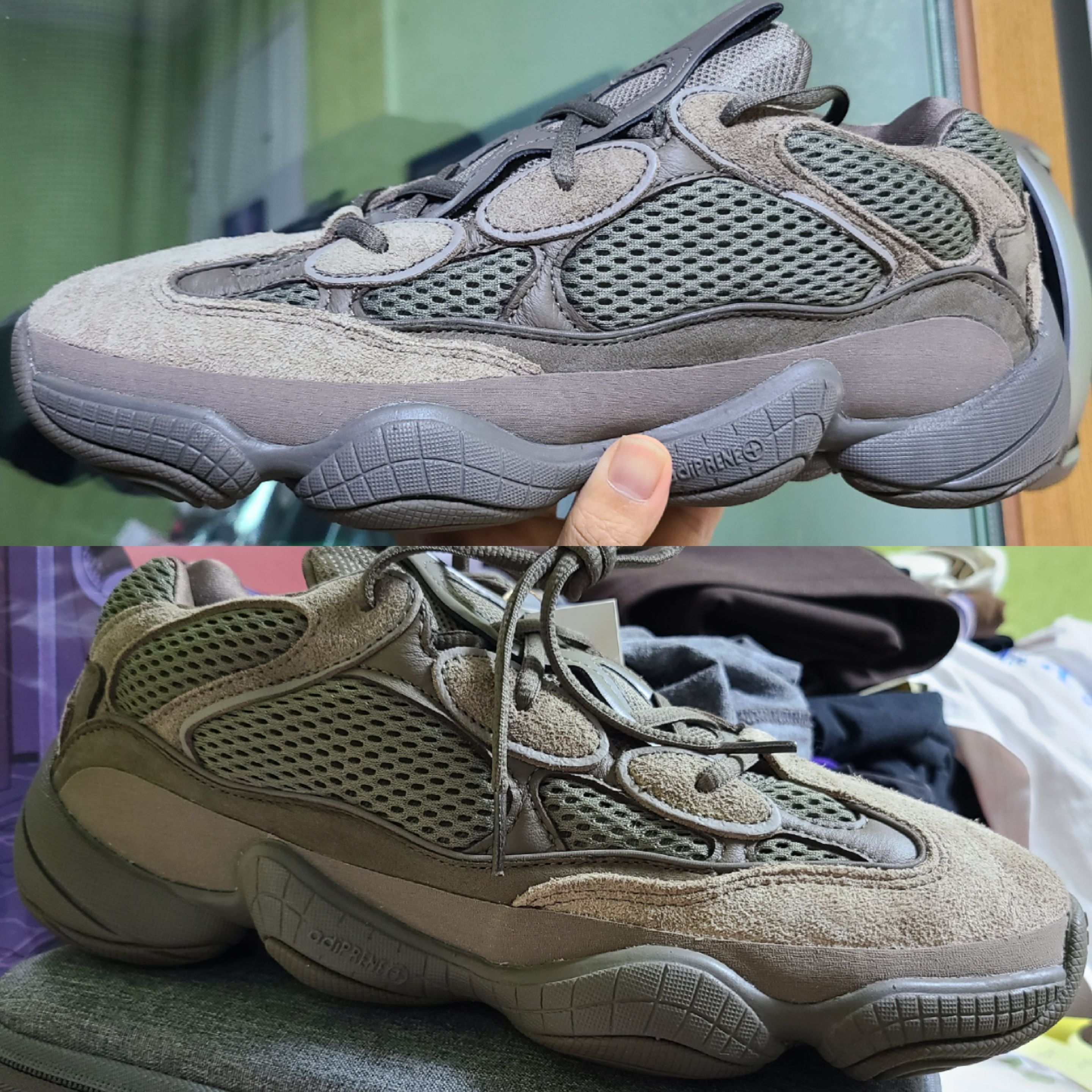 Adidas Yeezy 500 Clay Brown 착용 스타일