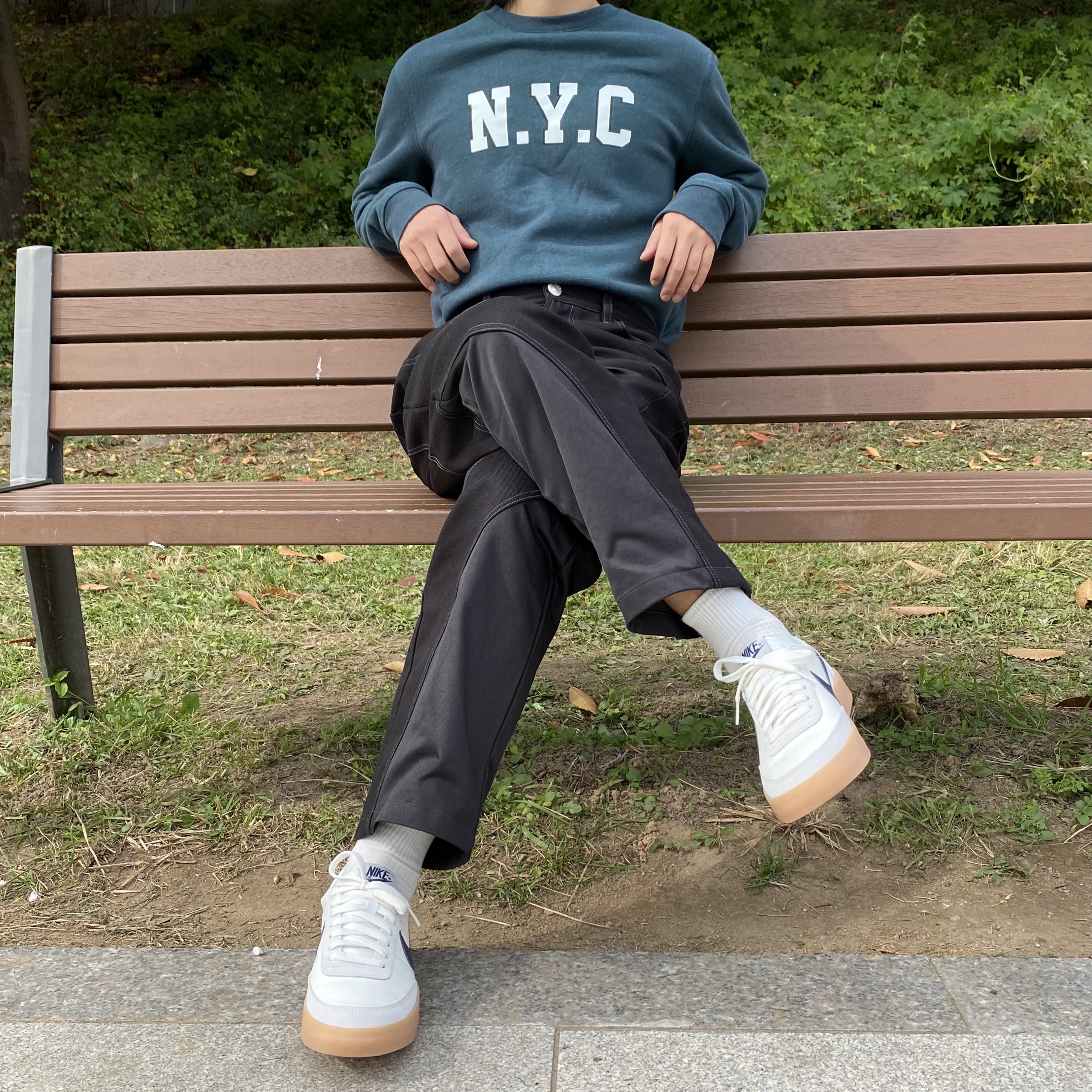 Nike x J.Crew Killshot 2 Sail Midnight Navy 착용 스타일 - 1