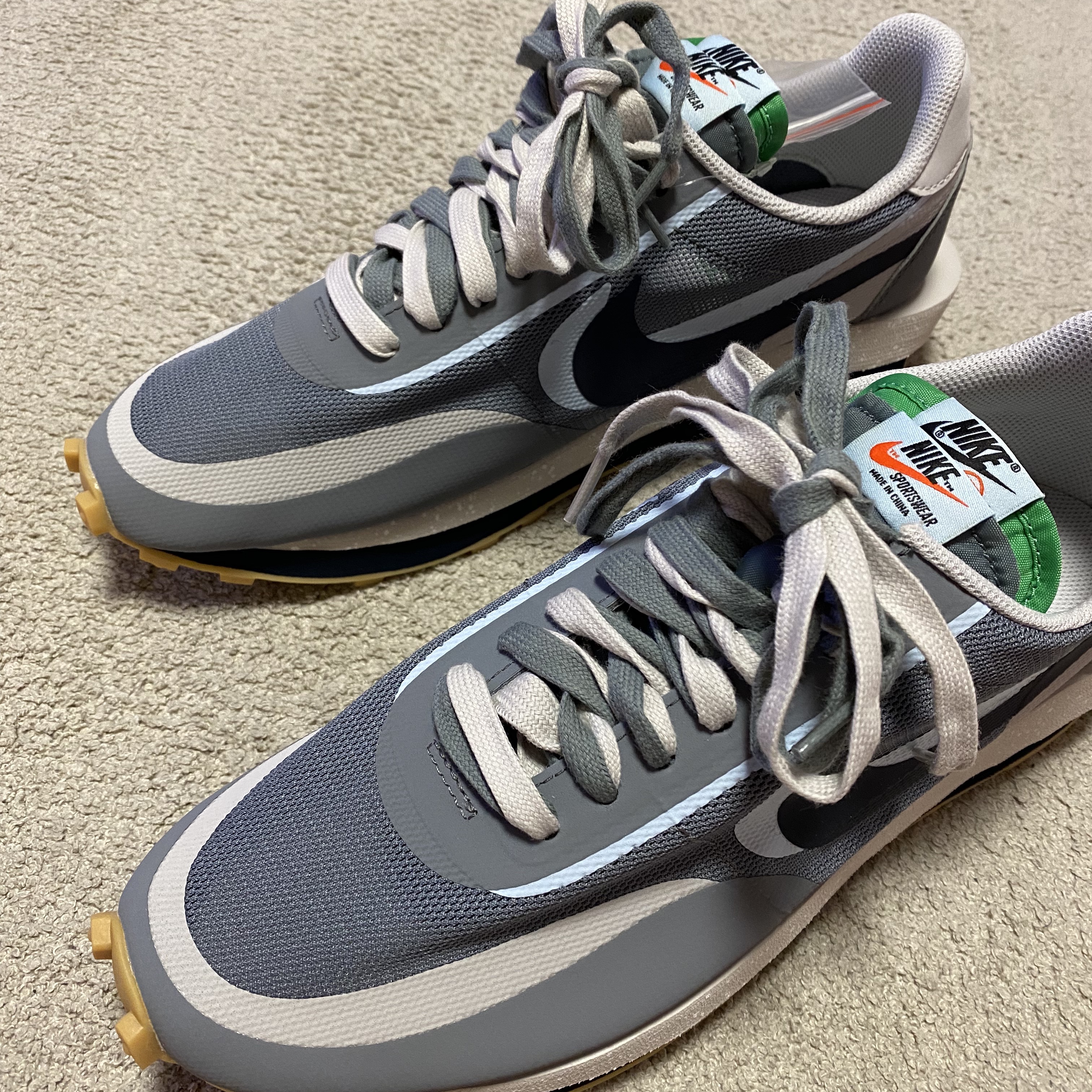 Nike x Sacai x Clot LDWaffle Cool Grey 착용 스타일 - 5