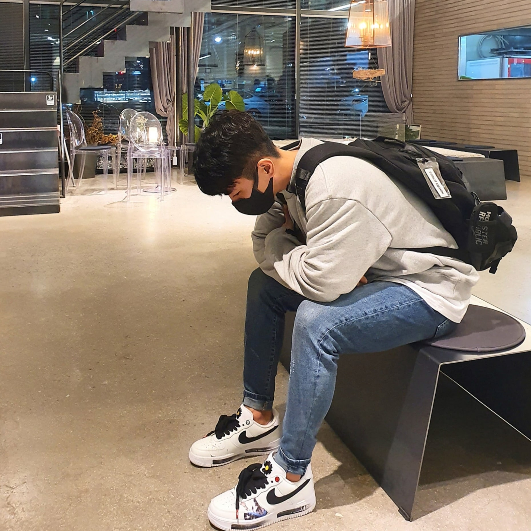 Nike x Peaceminusone Air Force 1 Low Para-Noise 2.0 착용 스타일