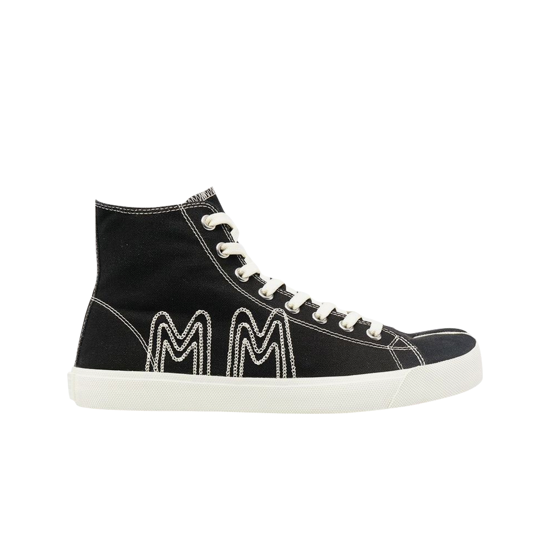 S57WS0399P4080H8650 Maison Margiela Tabi High Stitch MM Logo Black