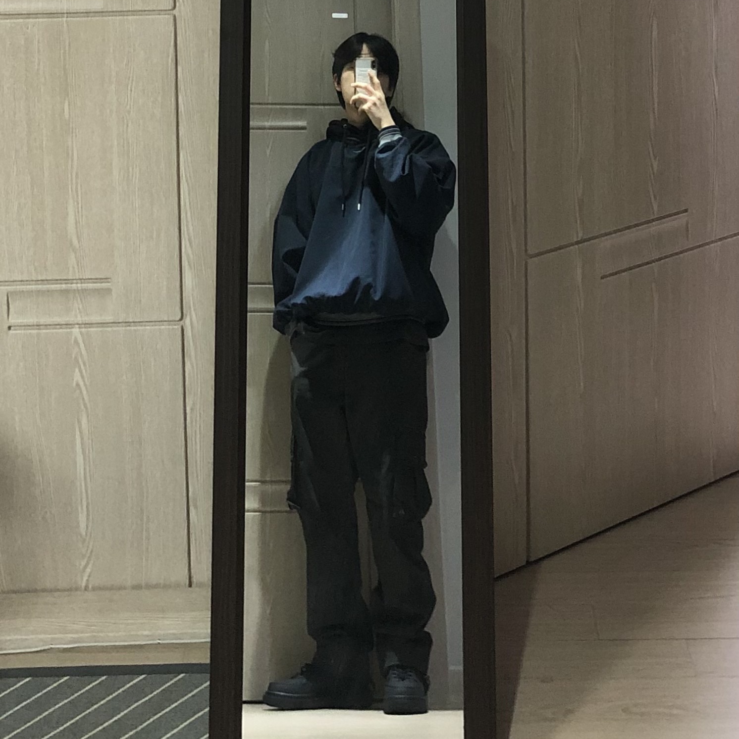 Nike Air Force 1 Boot Black Anthracite 착용 스타일