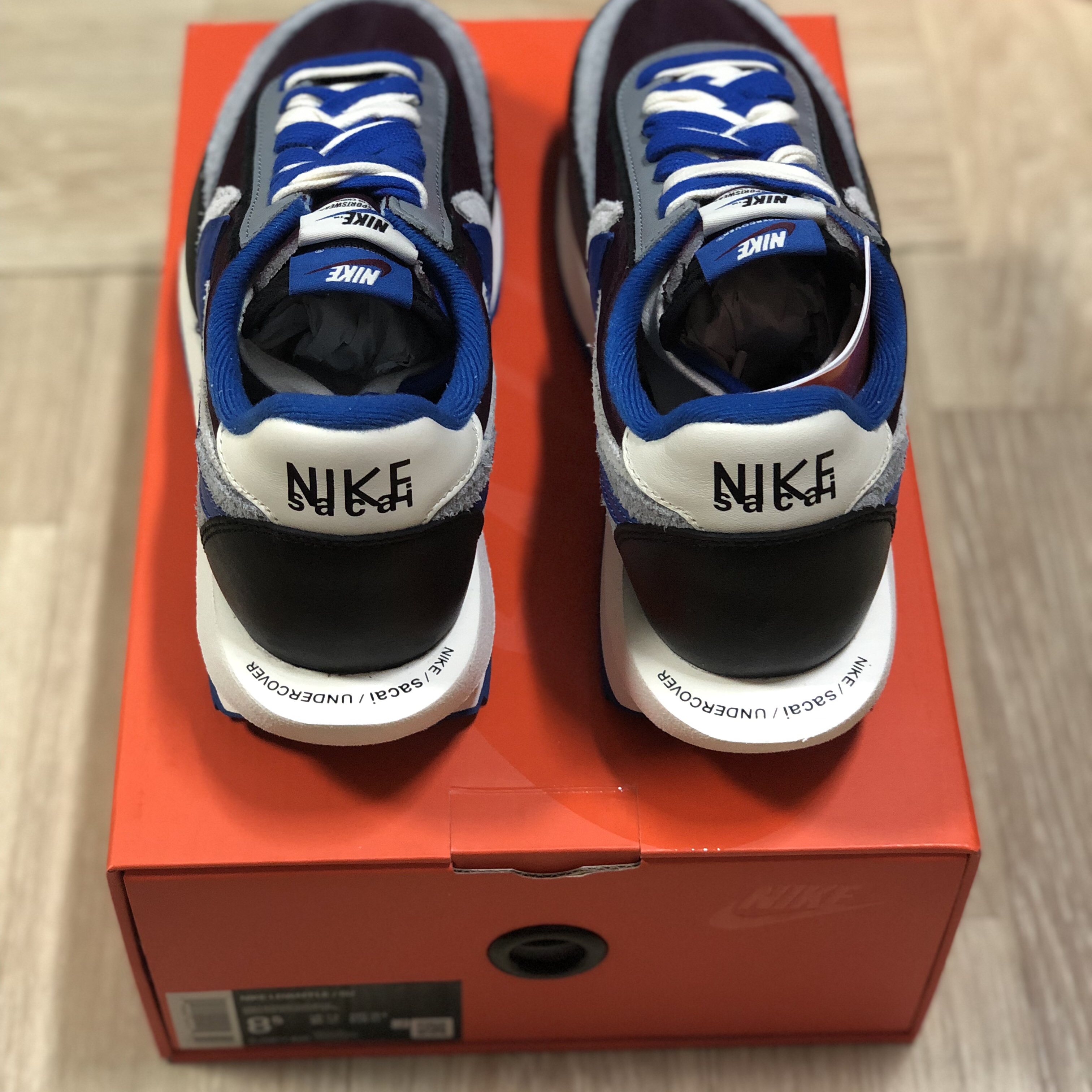 Nike x Sacai x Undercover LDWaffle Night Maroon Team Royal 착용 스타일 - 4