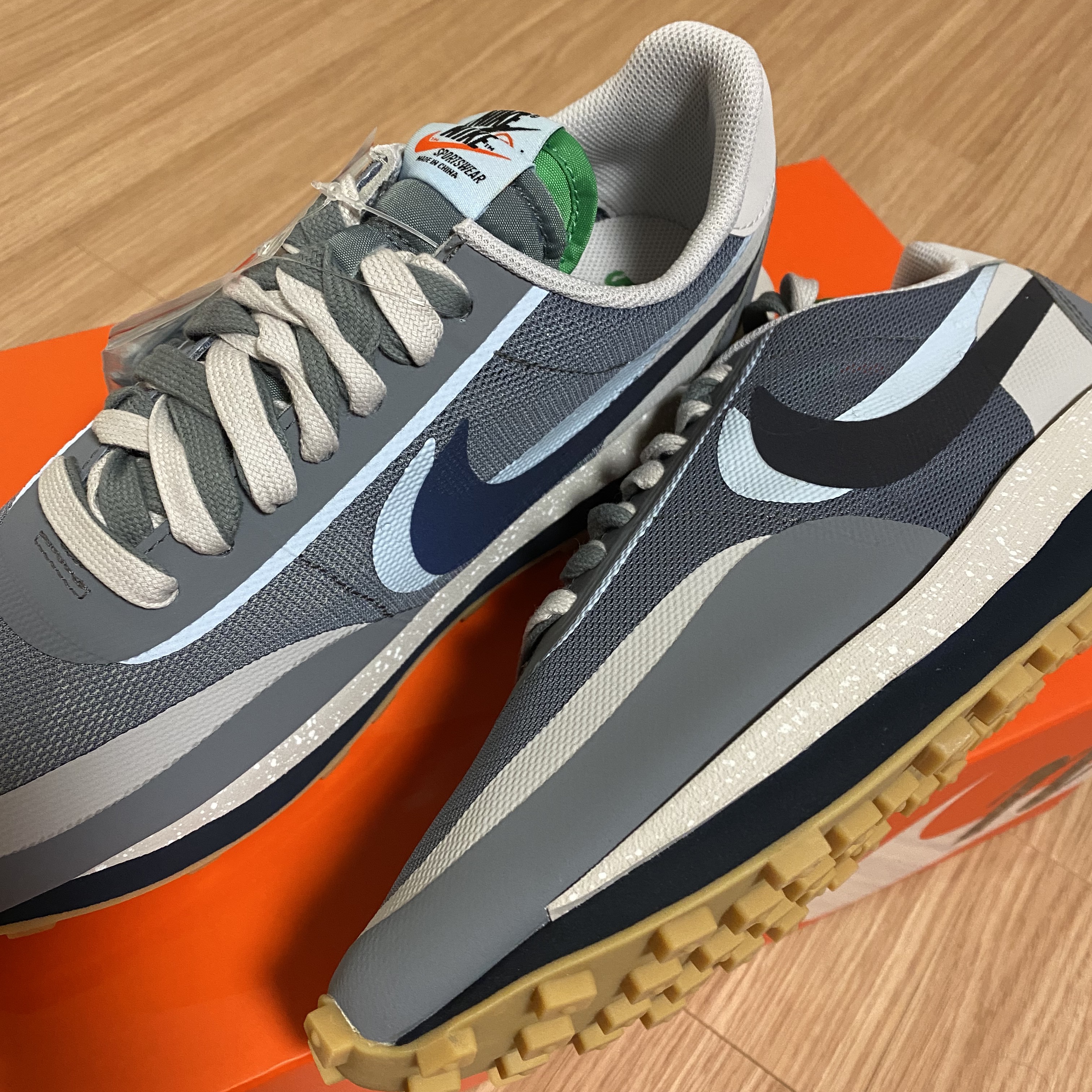 Nike x Sacai x Clot LDWaffle Cool Grey 착용 스타일 - 3