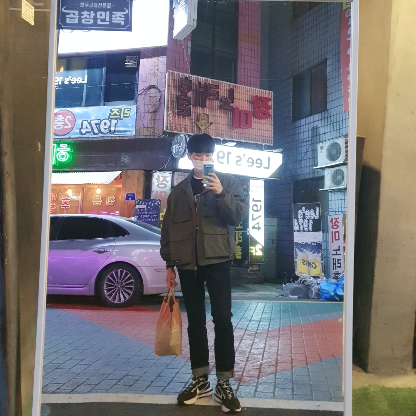 Nike x Sacai VaporWaffle Black White 착용 스타일