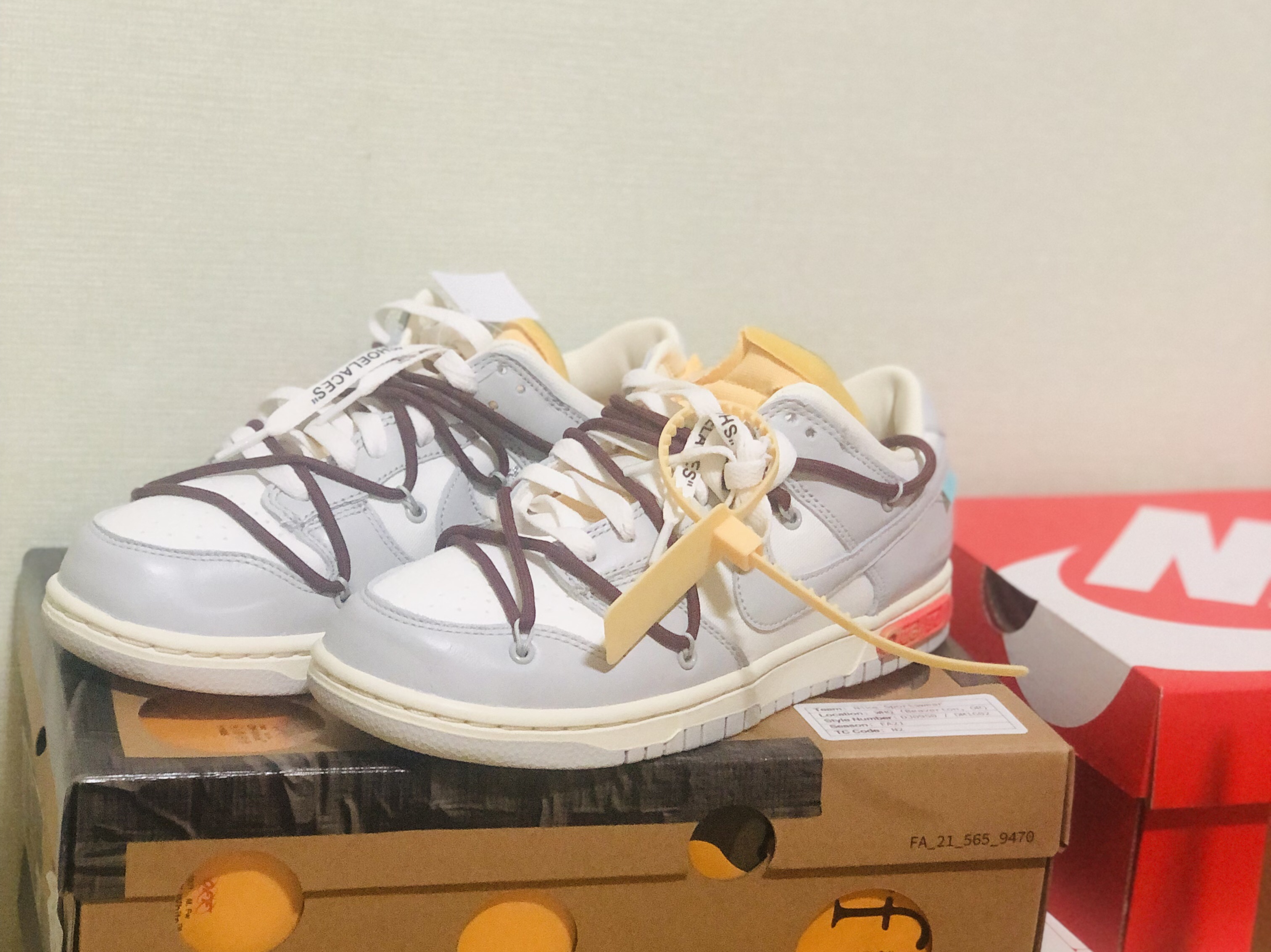 Nike x Off-White Dunk Low The 50 - Lot 46 착용 스타일 - 2