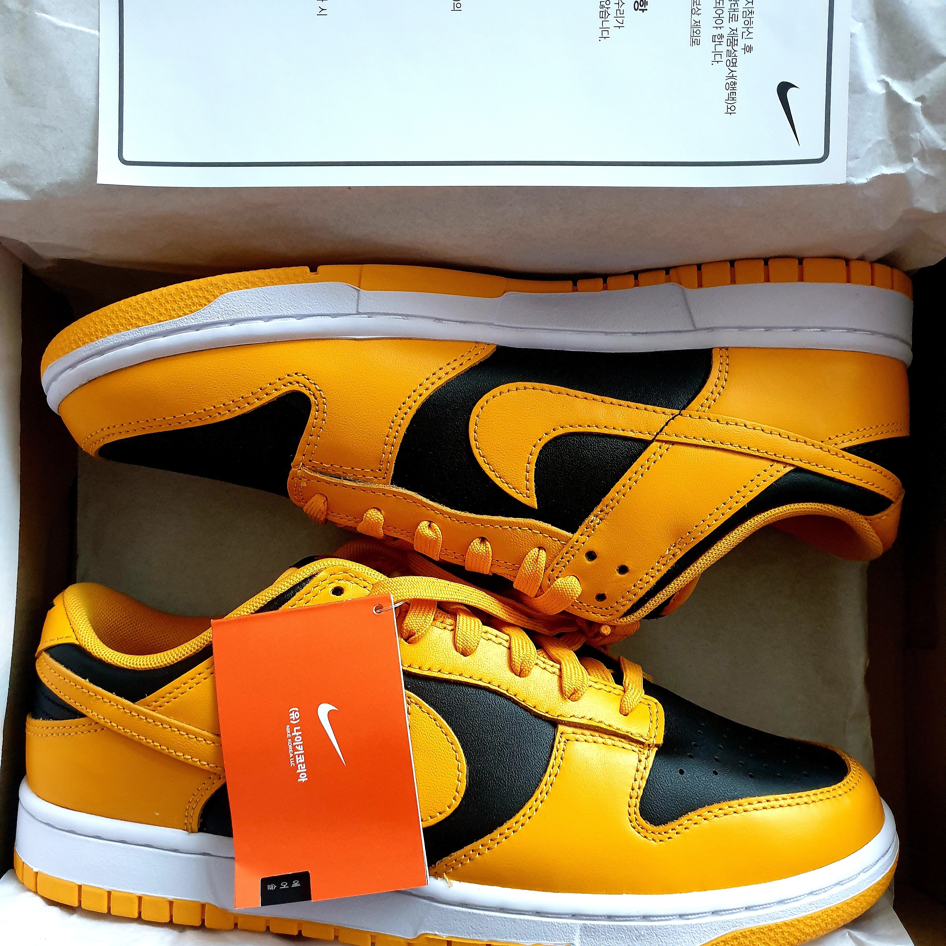 Nike Dunk Low Retro Championship Goldenrod 착용 스타일