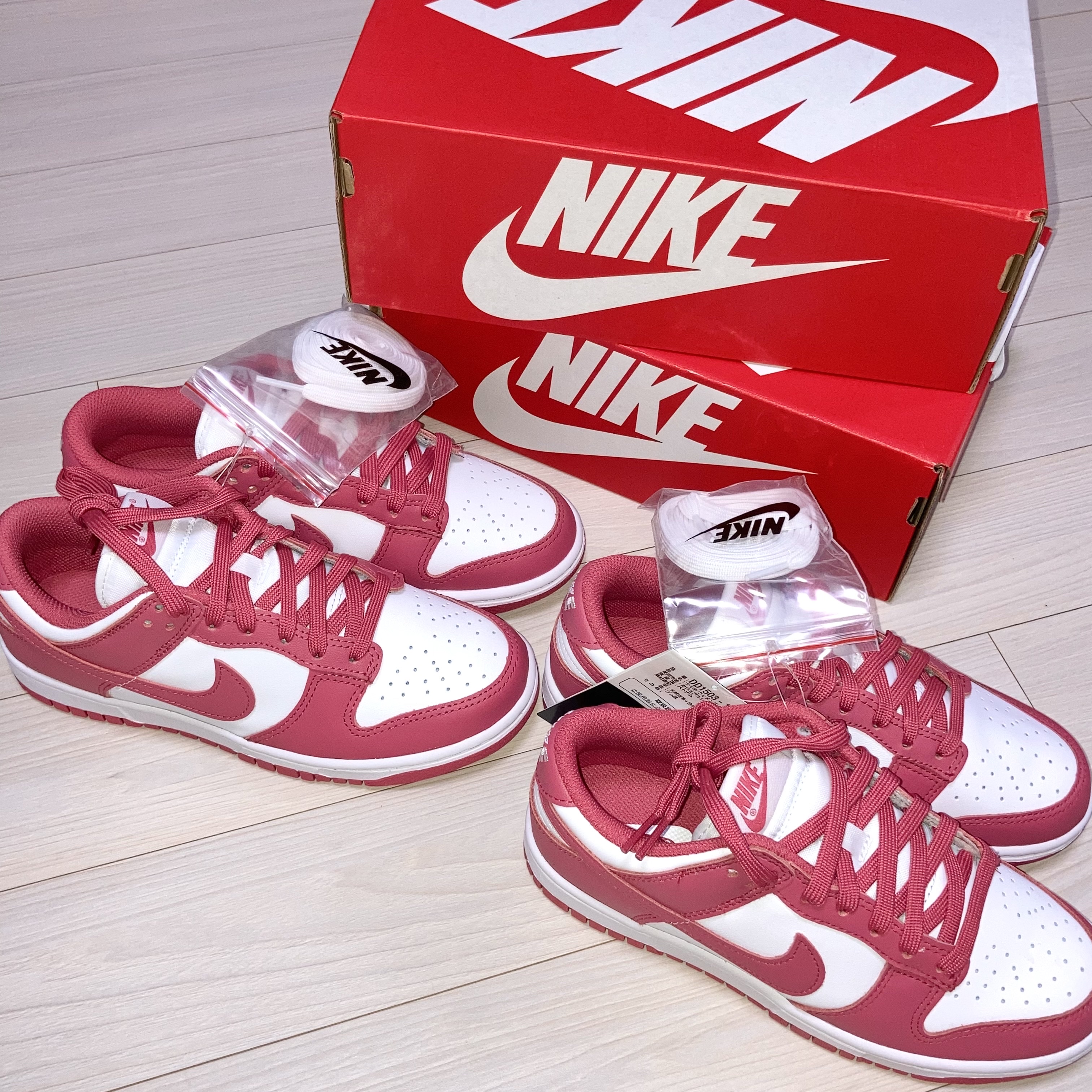(W) Nike Dunk Low Archeo Pink 착용 스타일 - 1