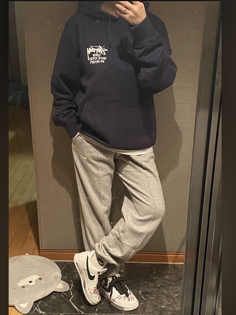 Stussy Stock DSM Los Angeles Hoodie Navy 2021, Nike x Peaceminusone Air Force 1 Low Para-Noise 2.0 착용 스타일 - 1