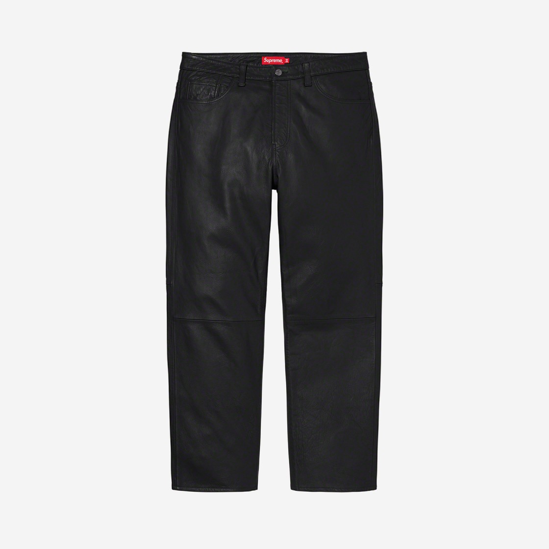 Supreme Leather 5-Pocket Jean Black - 21FW 상세 이미지 1