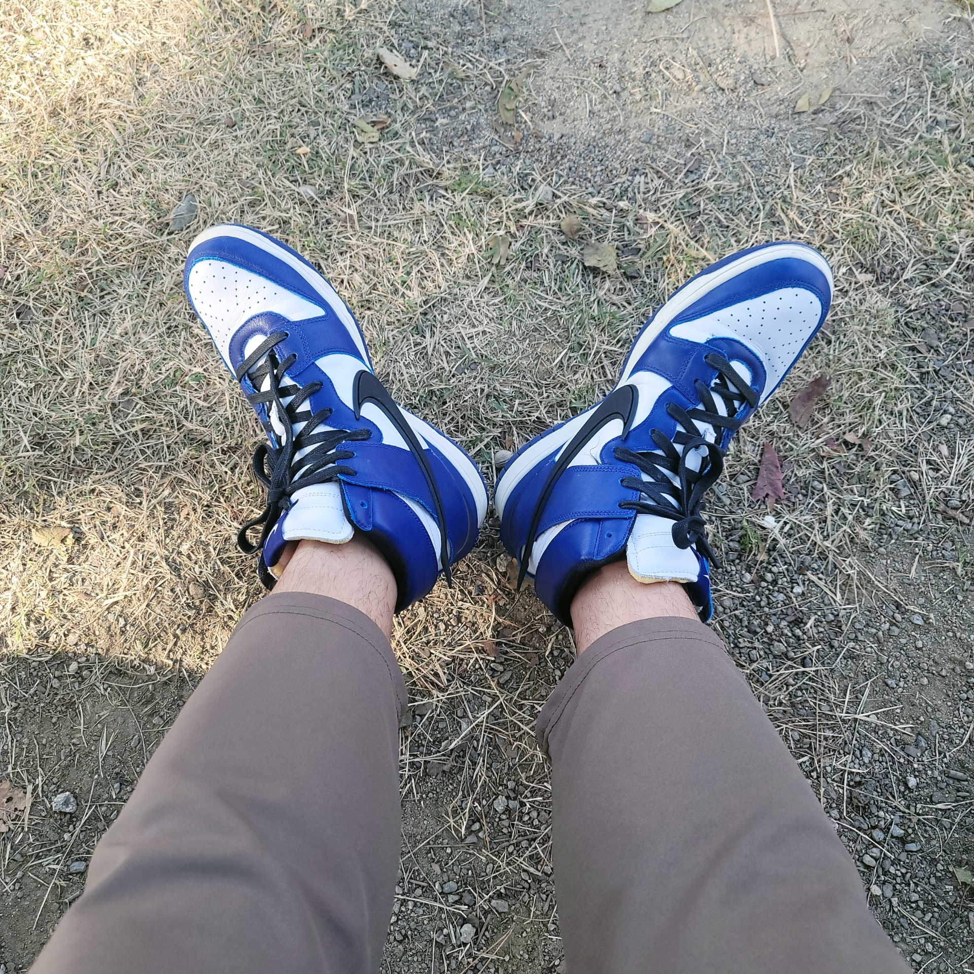 Nike x Ambush Dunk High Deep Royal Blue, (PS) Jordan 1 Low Alt Black Very Berry 착용 스타일 - 2