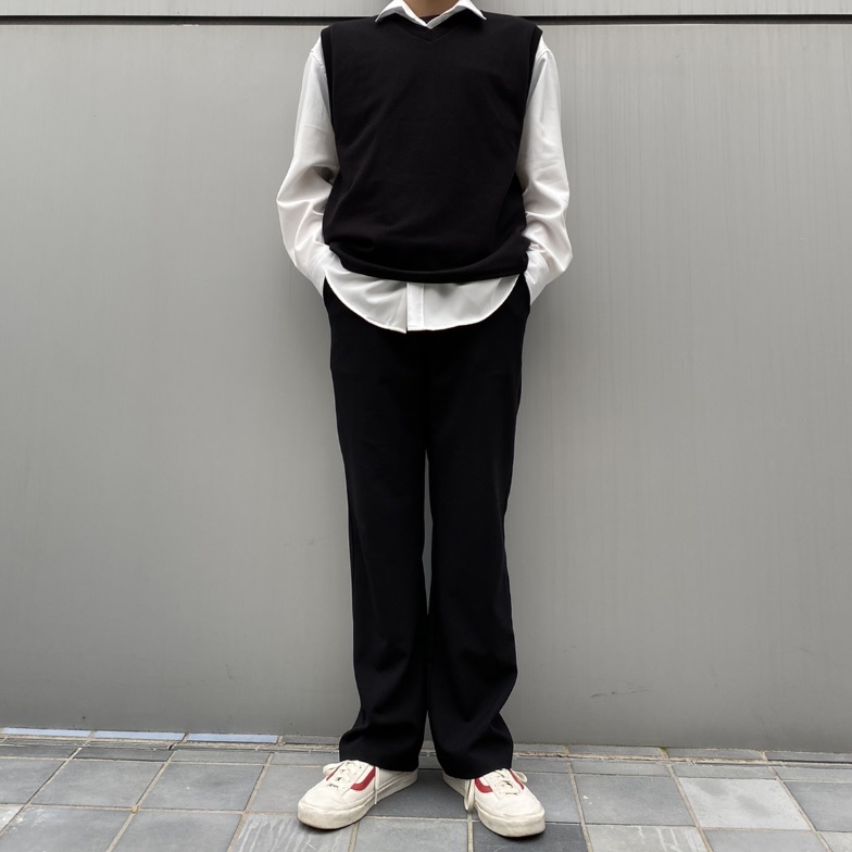 Vans Style 36 Marshmallow Racing Red 착용 스타일