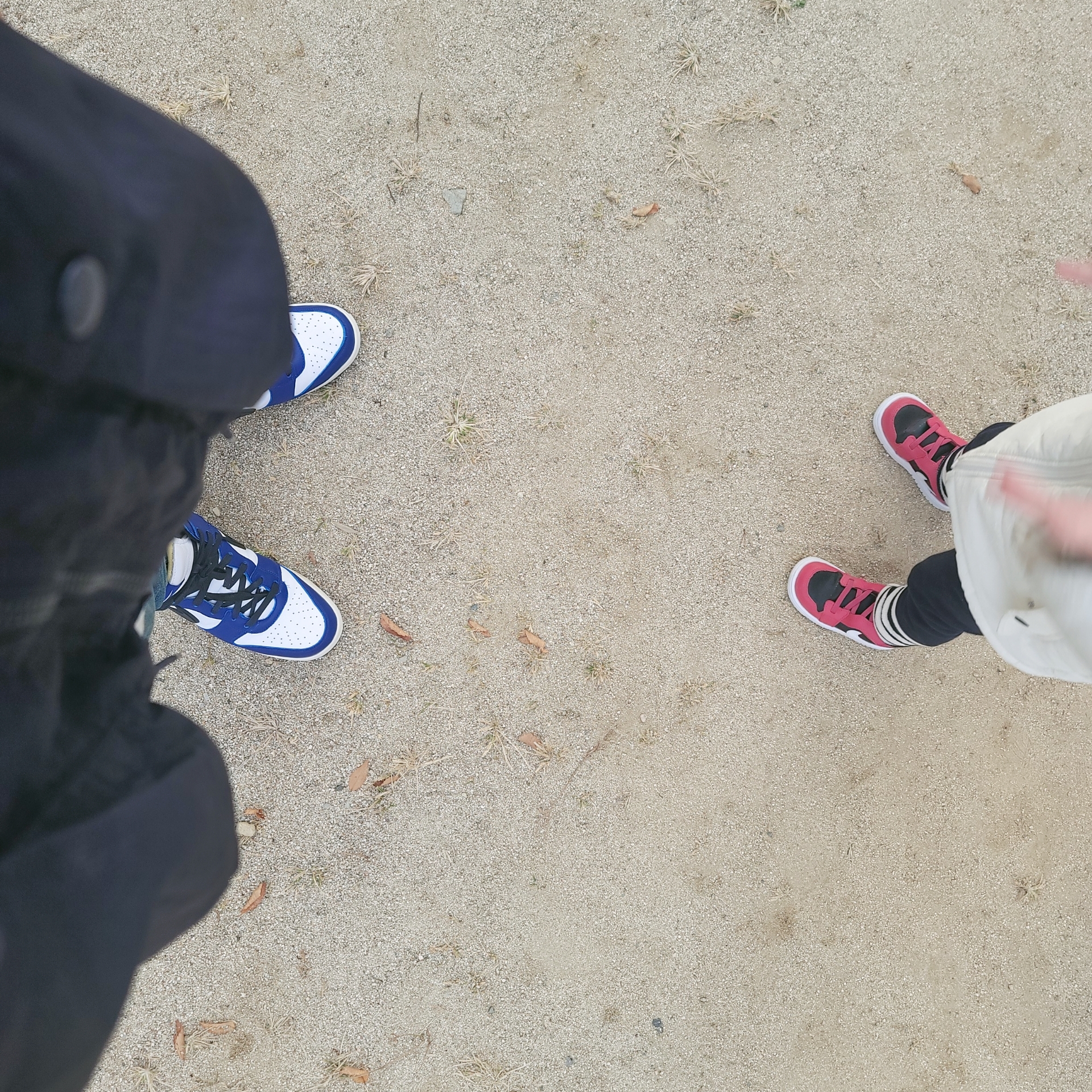 Nike x Ambush Dunk High Deep Royal Blue, (PS) Jordan 1 Low Alt Black Very Berry 착용 스타일 - 1